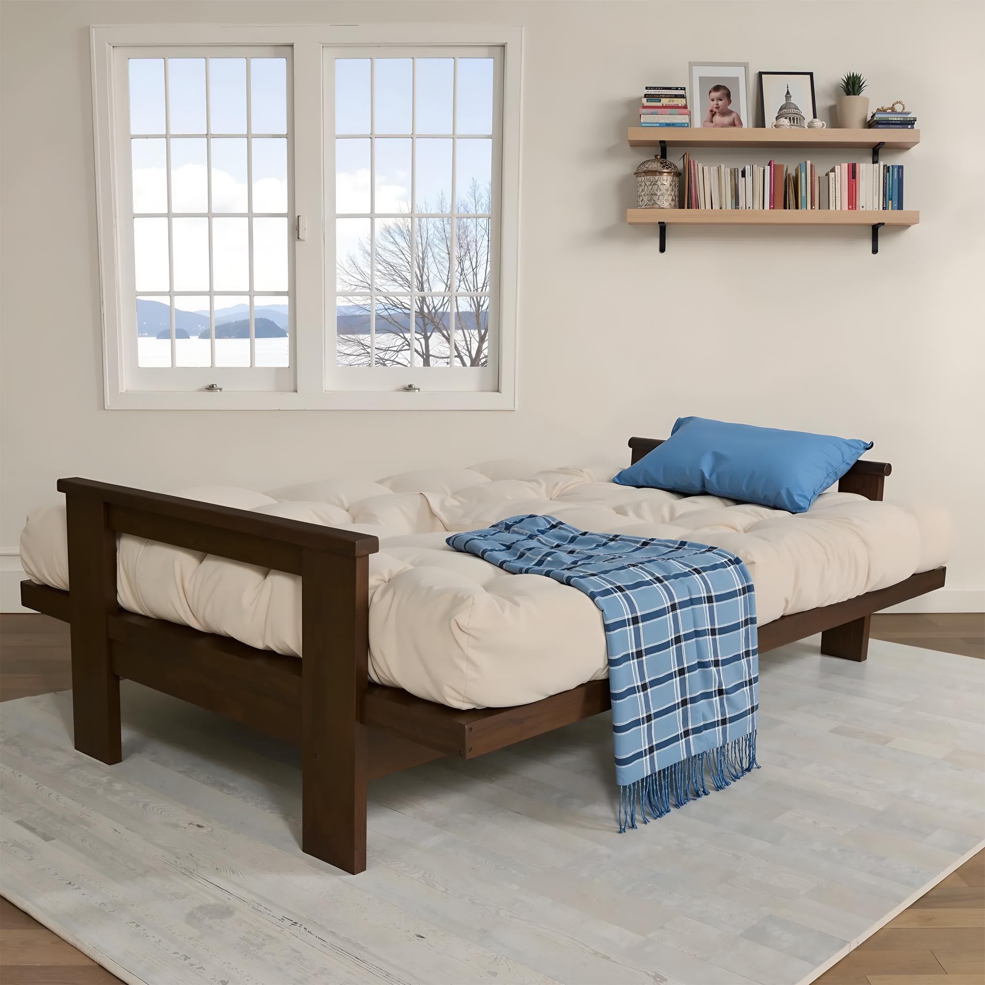 Розкладний диван-футон MEXICO, каркас шоколадного кольору