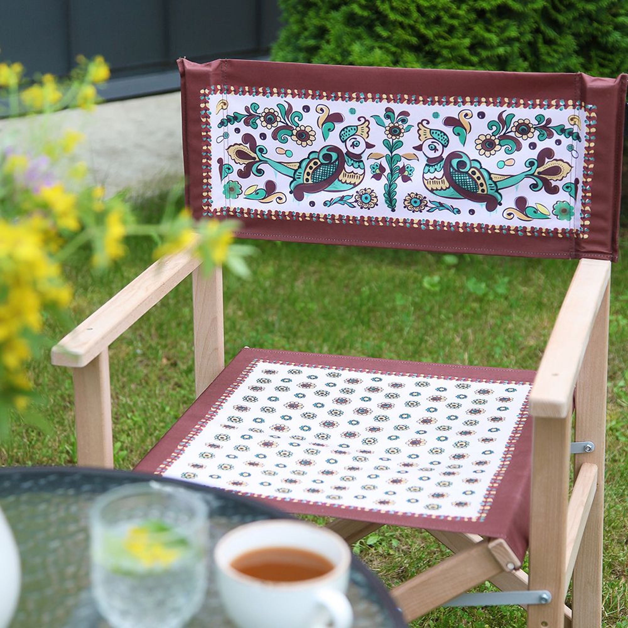 Садовий розкладний стілець КОСІВСЬКИЙ ВІЗЕРУНОК