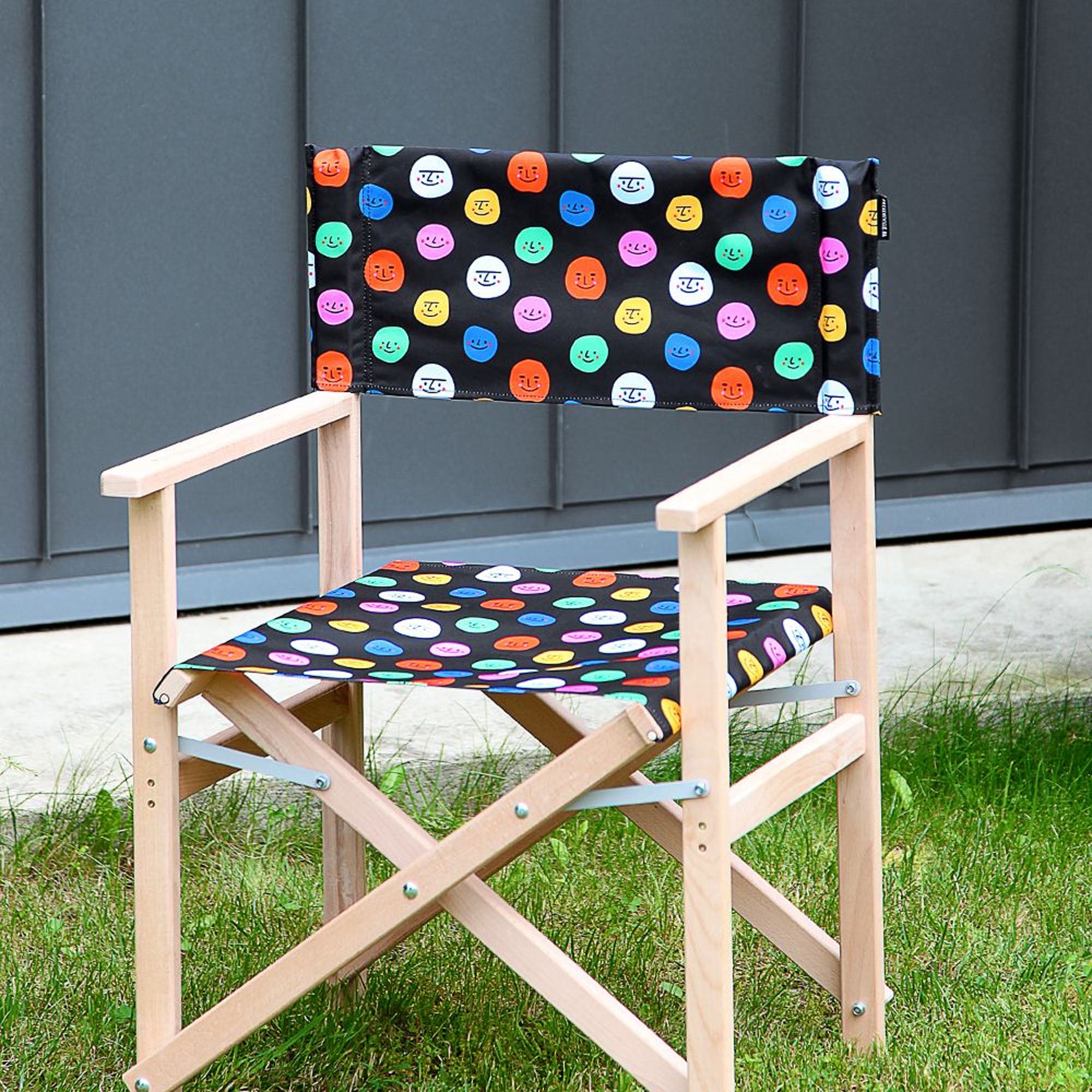Садовий розкладний стілець РІЗНОКОЛЬОРОВІ ПОСМІШКИ