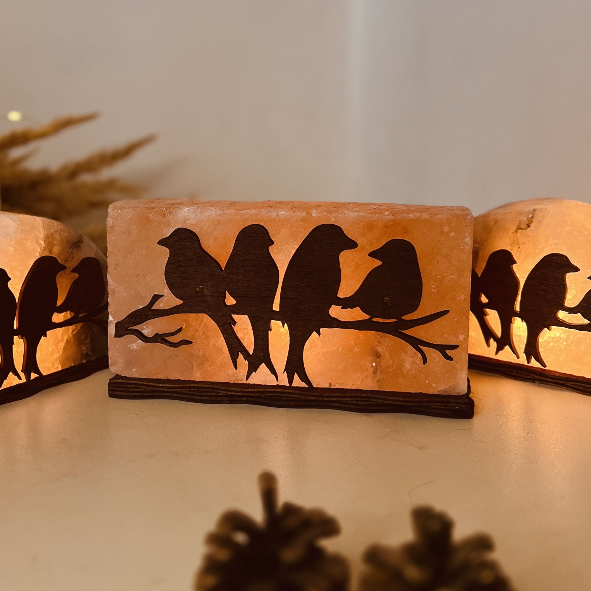 Соляная лампа ПТИЦЫ НА ВЕТКЕ