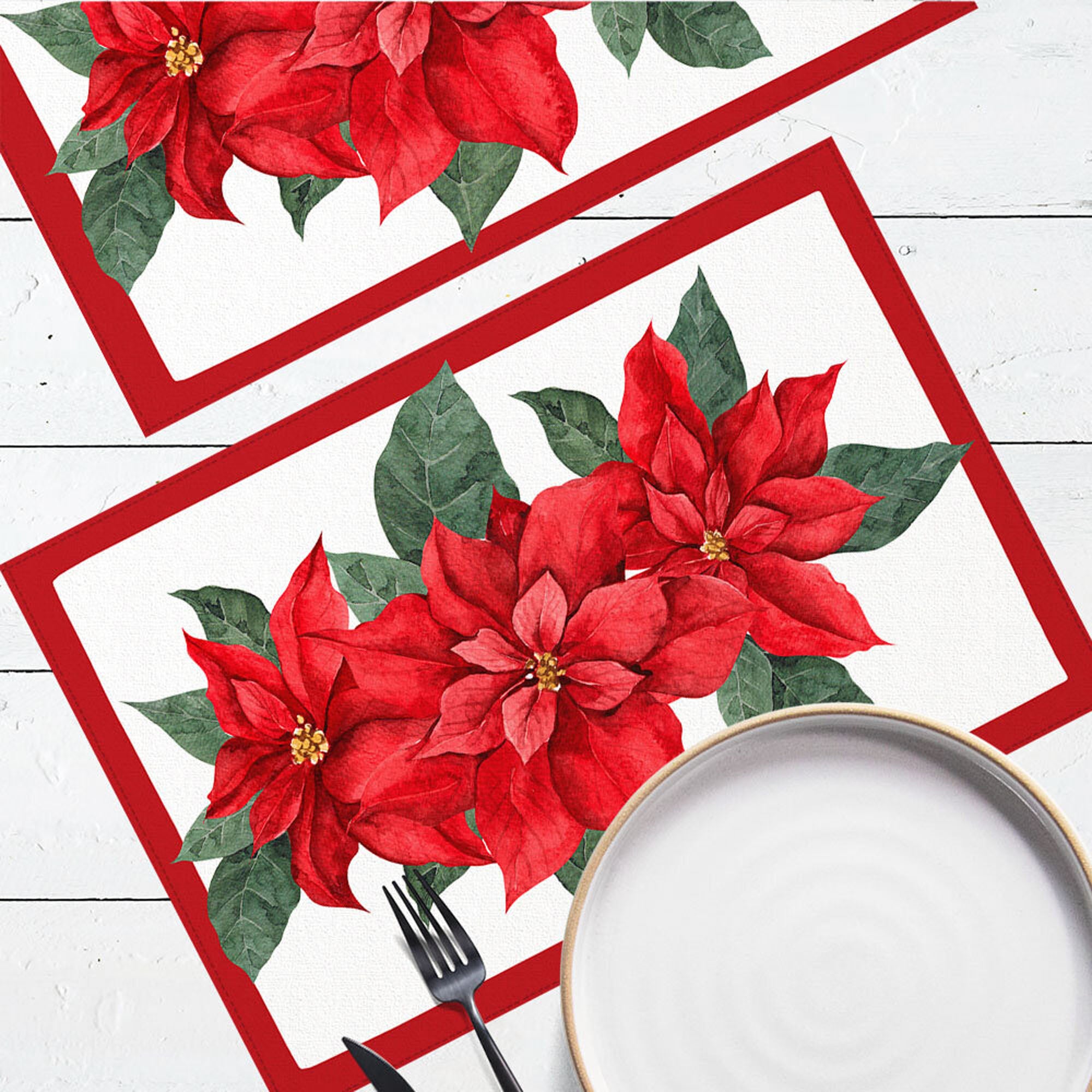 Салфетки на стол РОЖДЕСТВО (МОЛОЧАЙ), 2шт