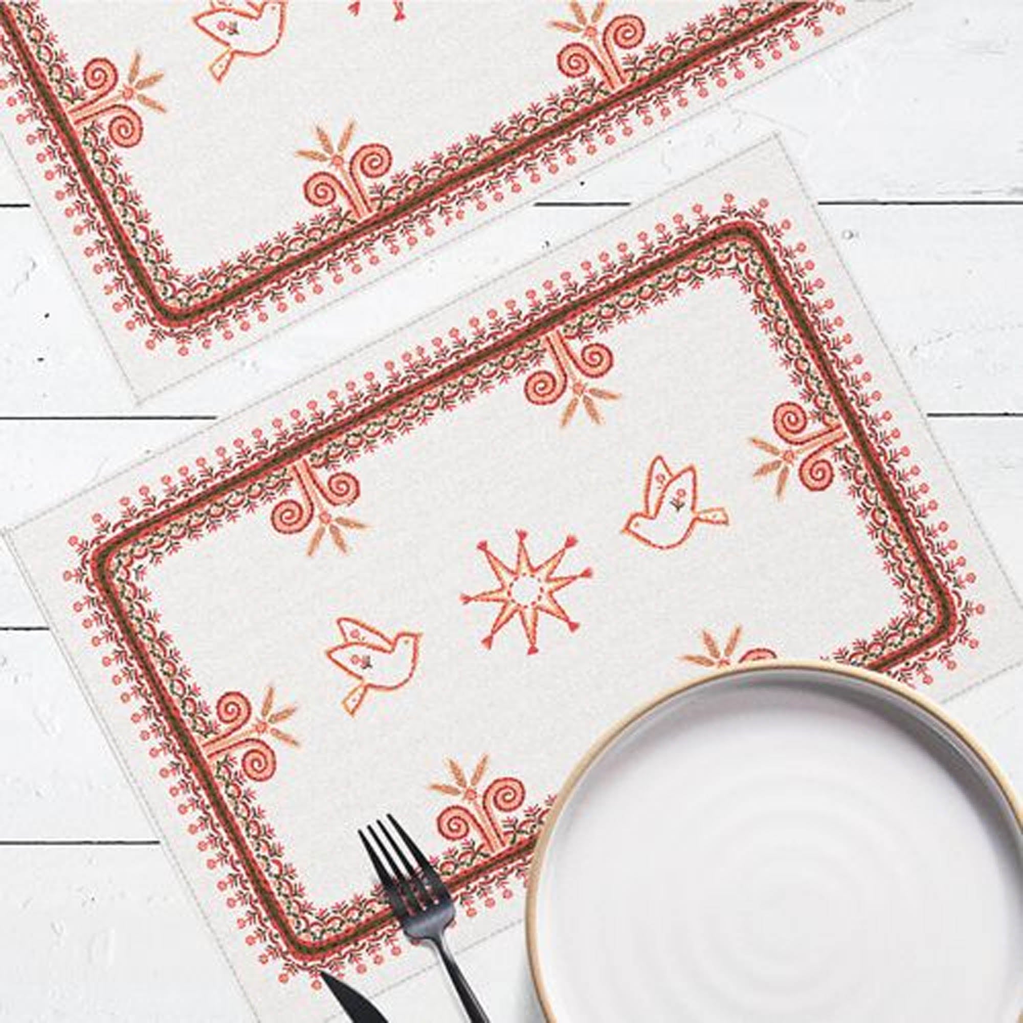 Салфетки на стол ЗВЕЗДА И ПТИЦЫ, 2шт