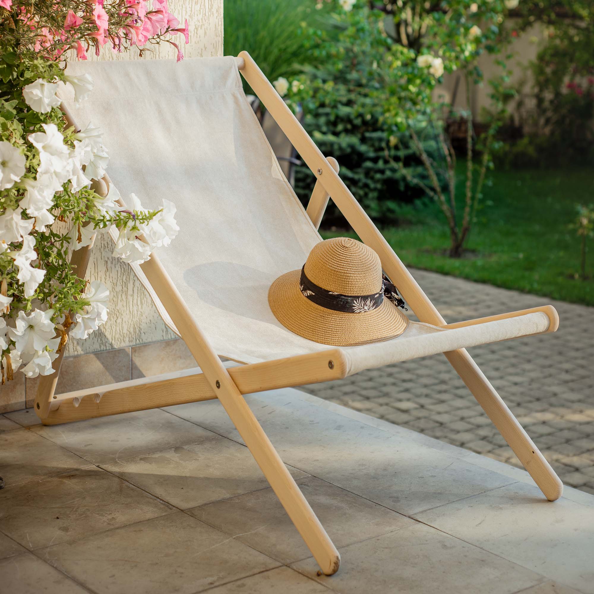 Шезлонг раскладной деревянный LILY