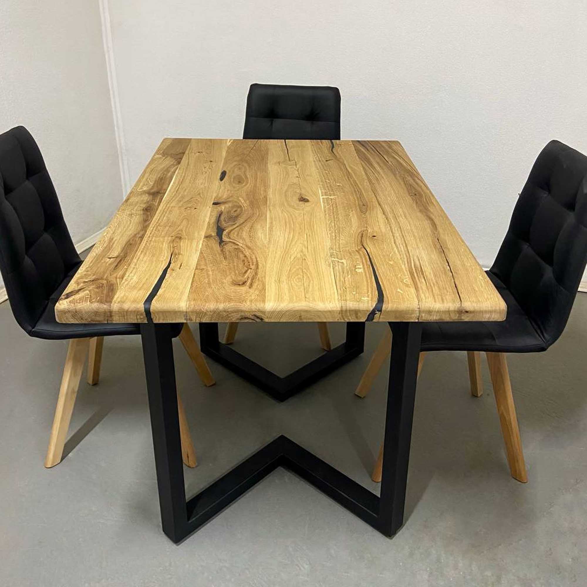 Стіл БУМЕРАНГ, прямокутний на 4 особи з дуба - зображення 1