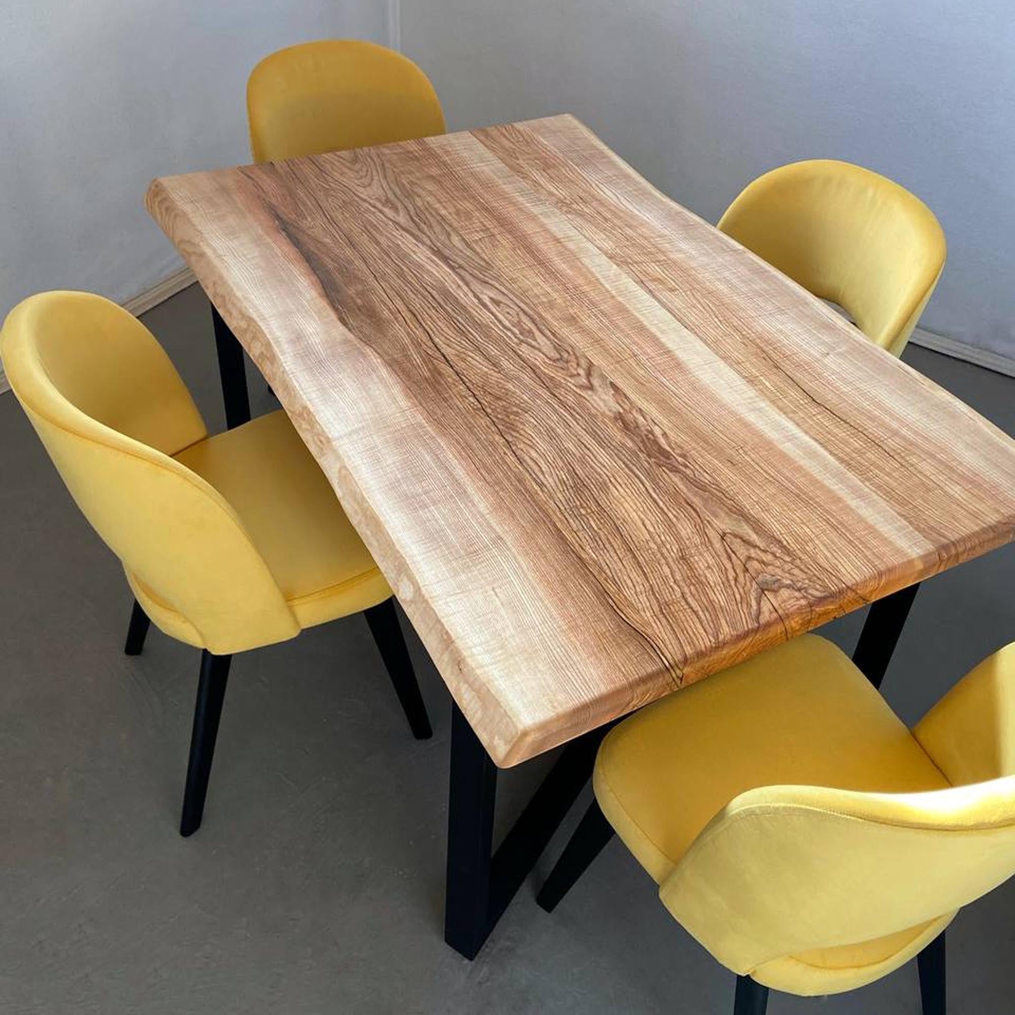 Стіл БУМЕРАНГ, прямокутний на 6 осіб з масиву ясена та живим краєм - зображення 2