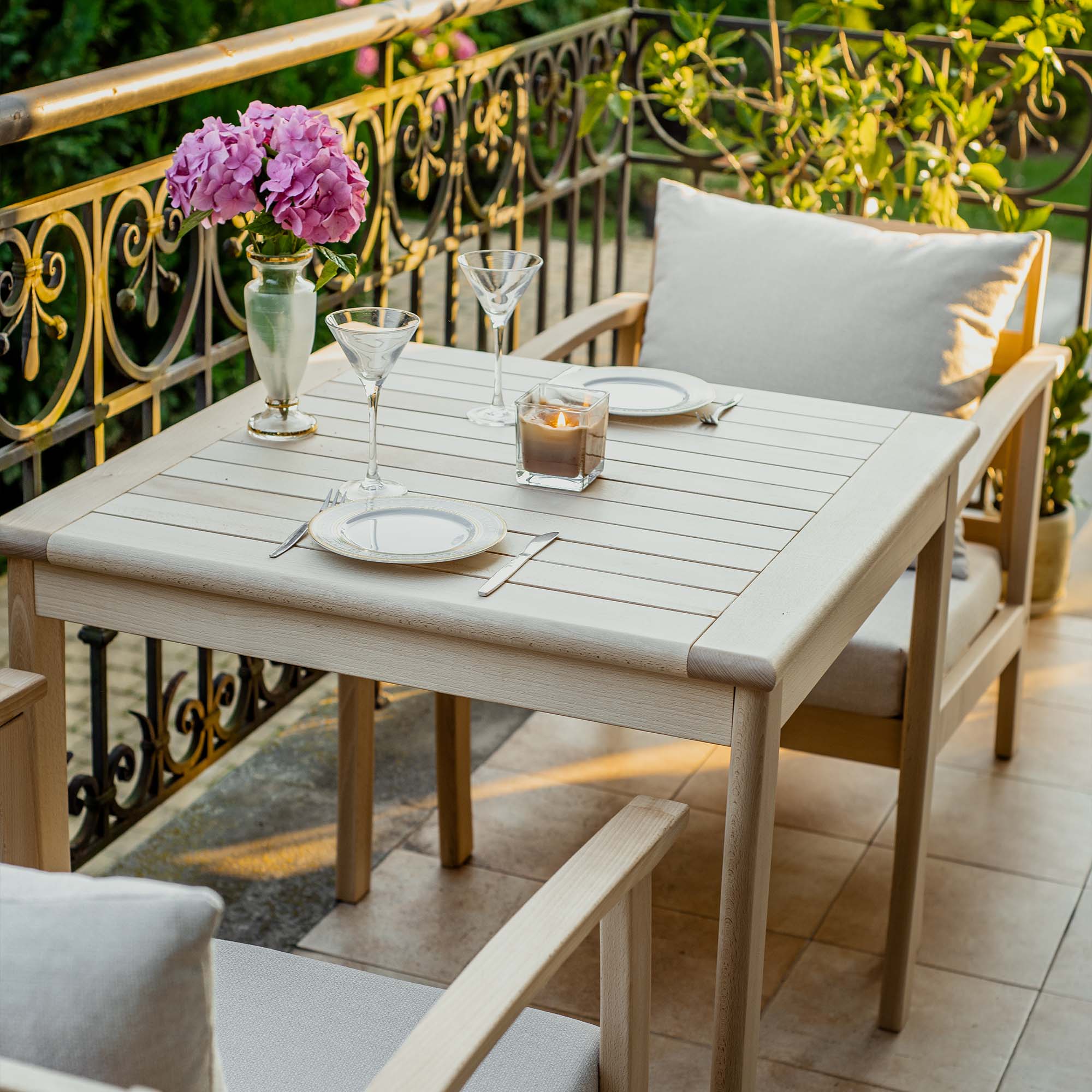 Стіл LEGATO 80 х 80 см, бук натурального кольору - зображення 3