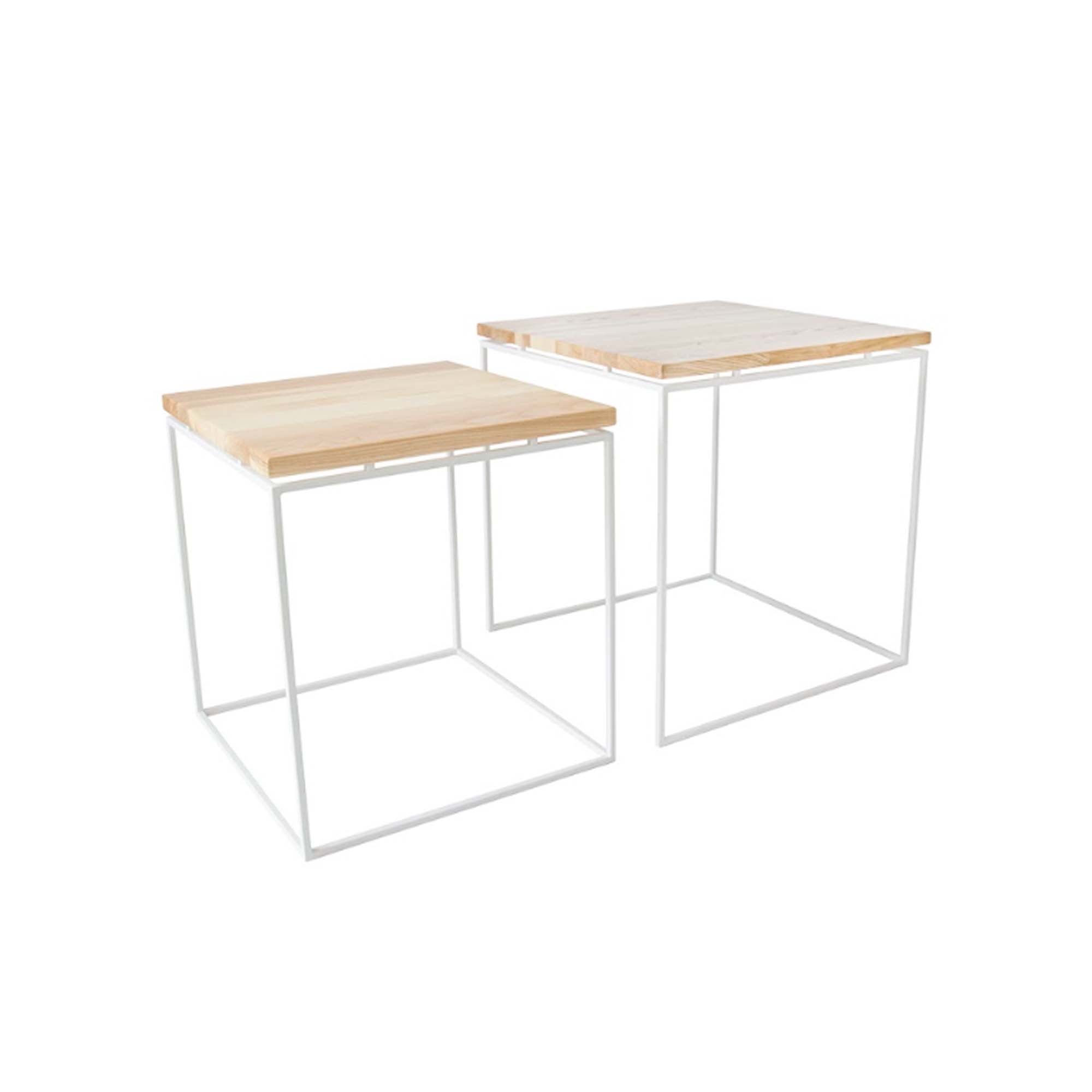 Стіл журнальний БІЛИЙ ЯСЕНЬ, натуральне дерево 50х50х50 см - зображення 2