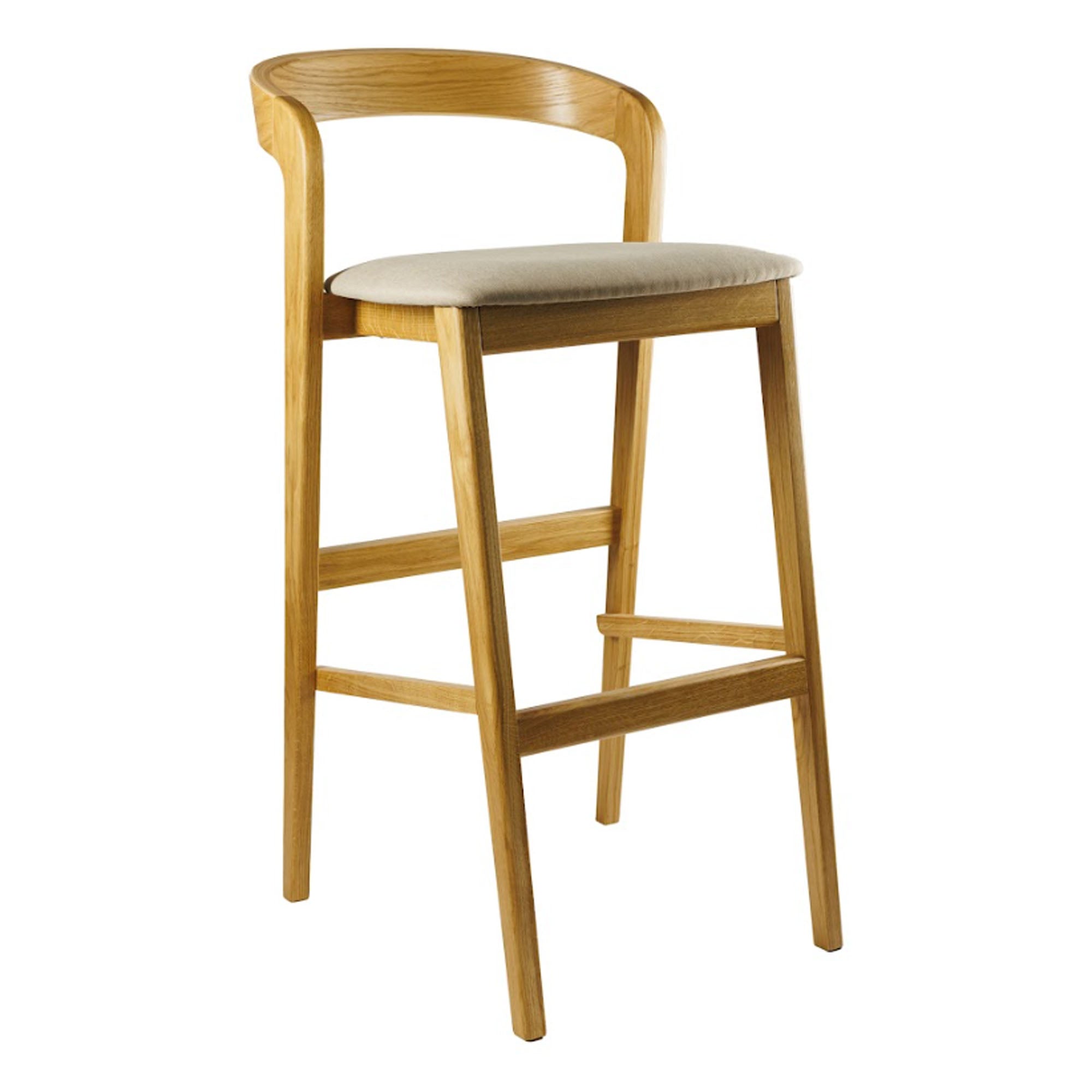 Стілець барний FLOKI NEW з дуба, натуральний