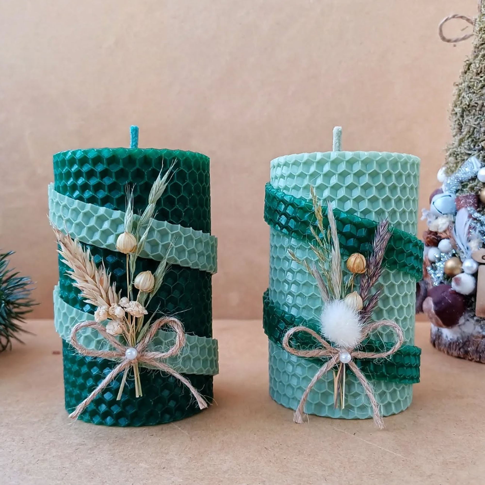 Свеча СИЯНИЕ из медовой вощины