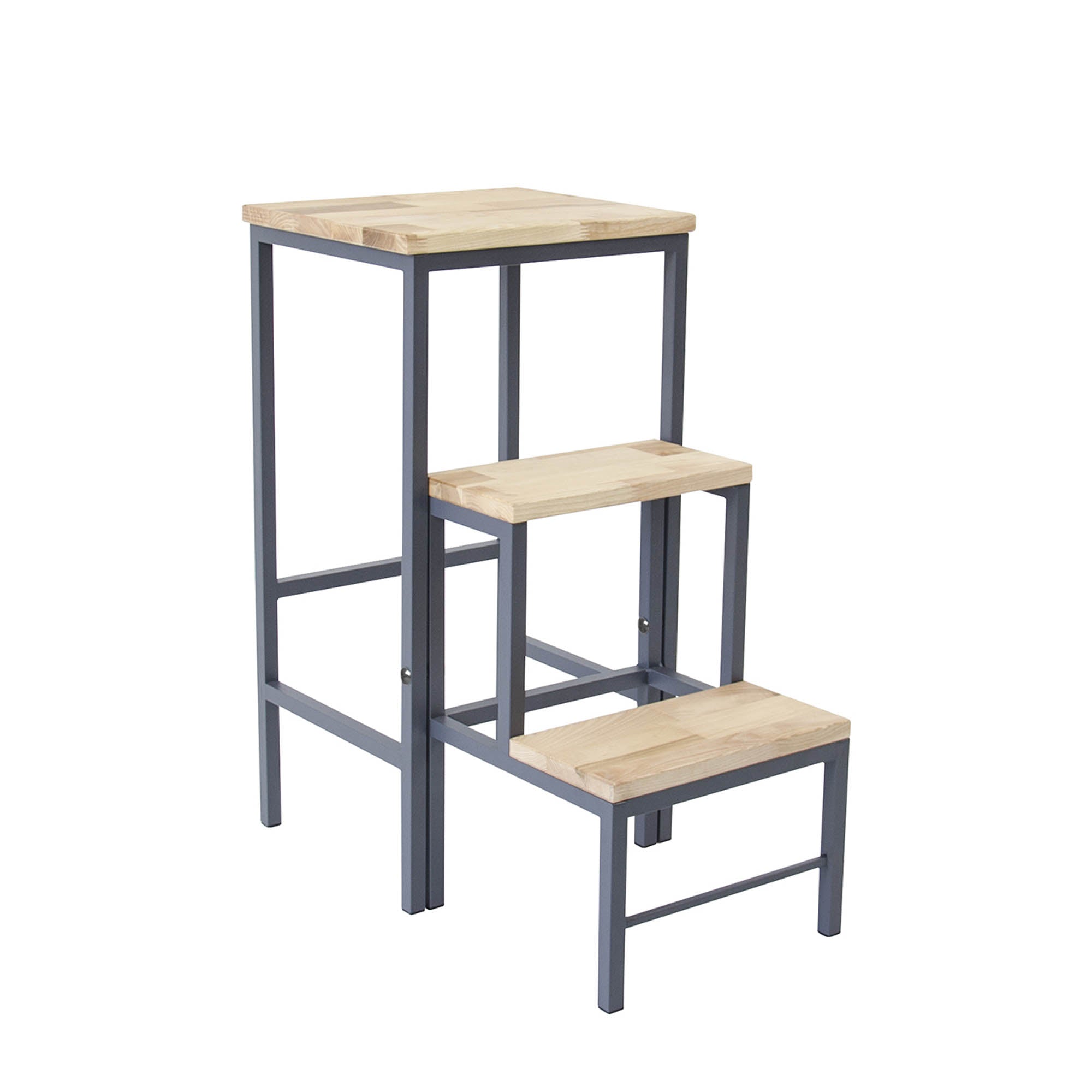 Табурет-драбина, натуральне дерево