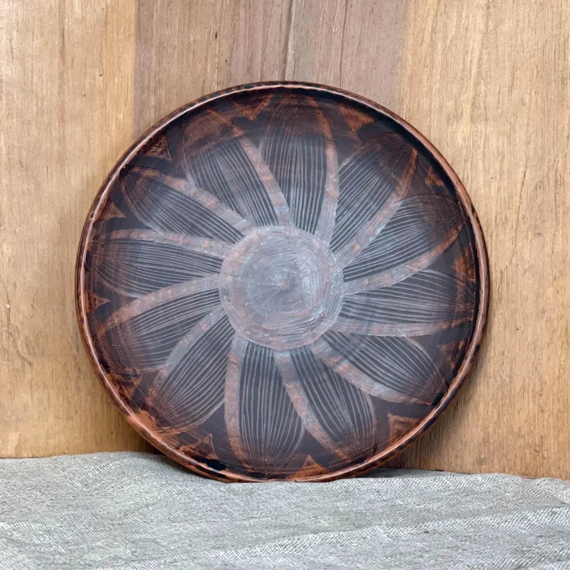 Тарілка КВІТКА, молочно-вощена