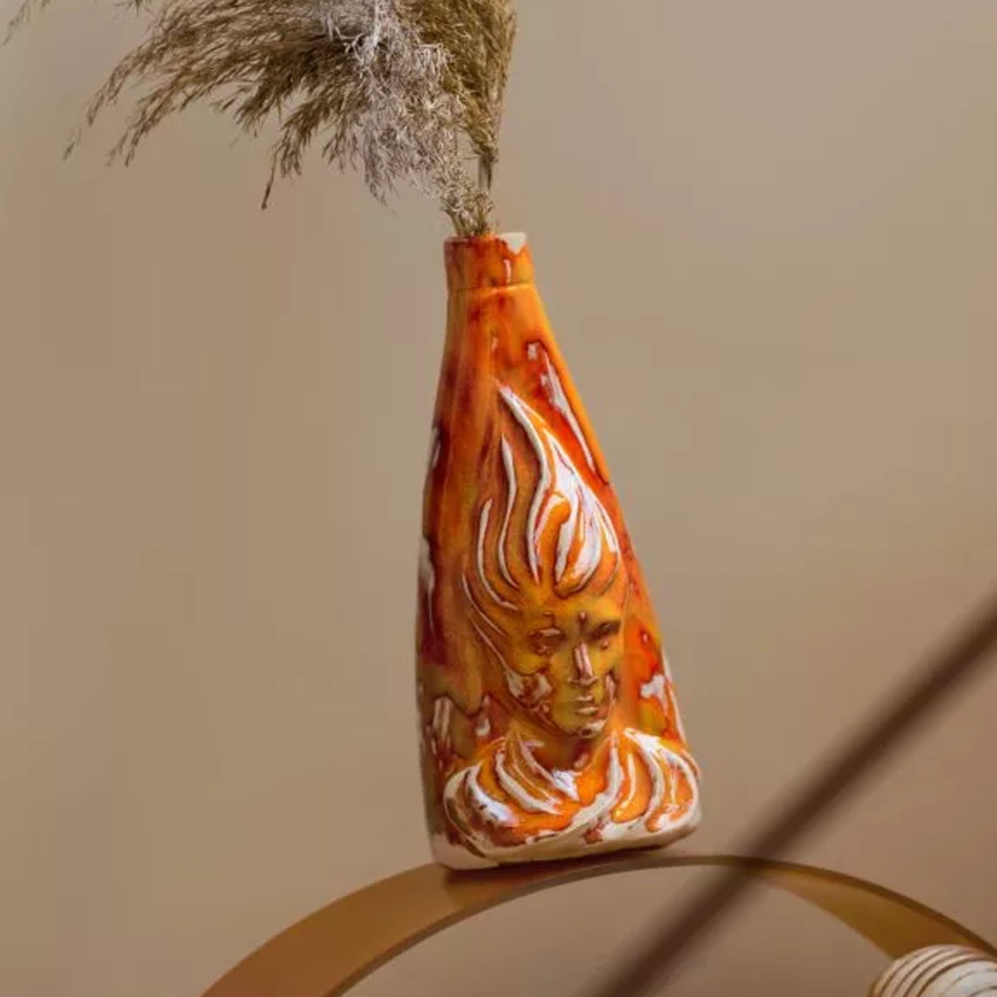 Ваза ВОГНЯНИЙ ДЖИН, ручної роботи