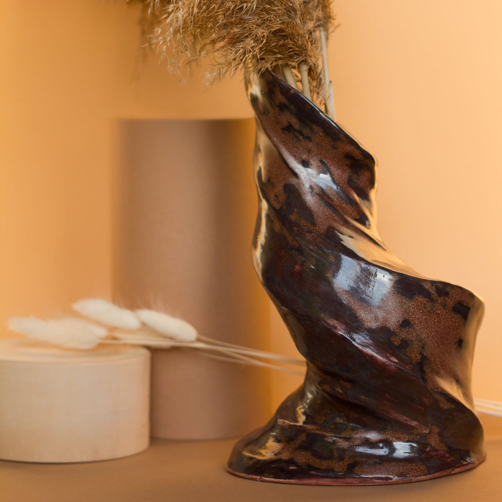 Ваза ЗОЛОТА СПІРАЛЬ, ручної роботи