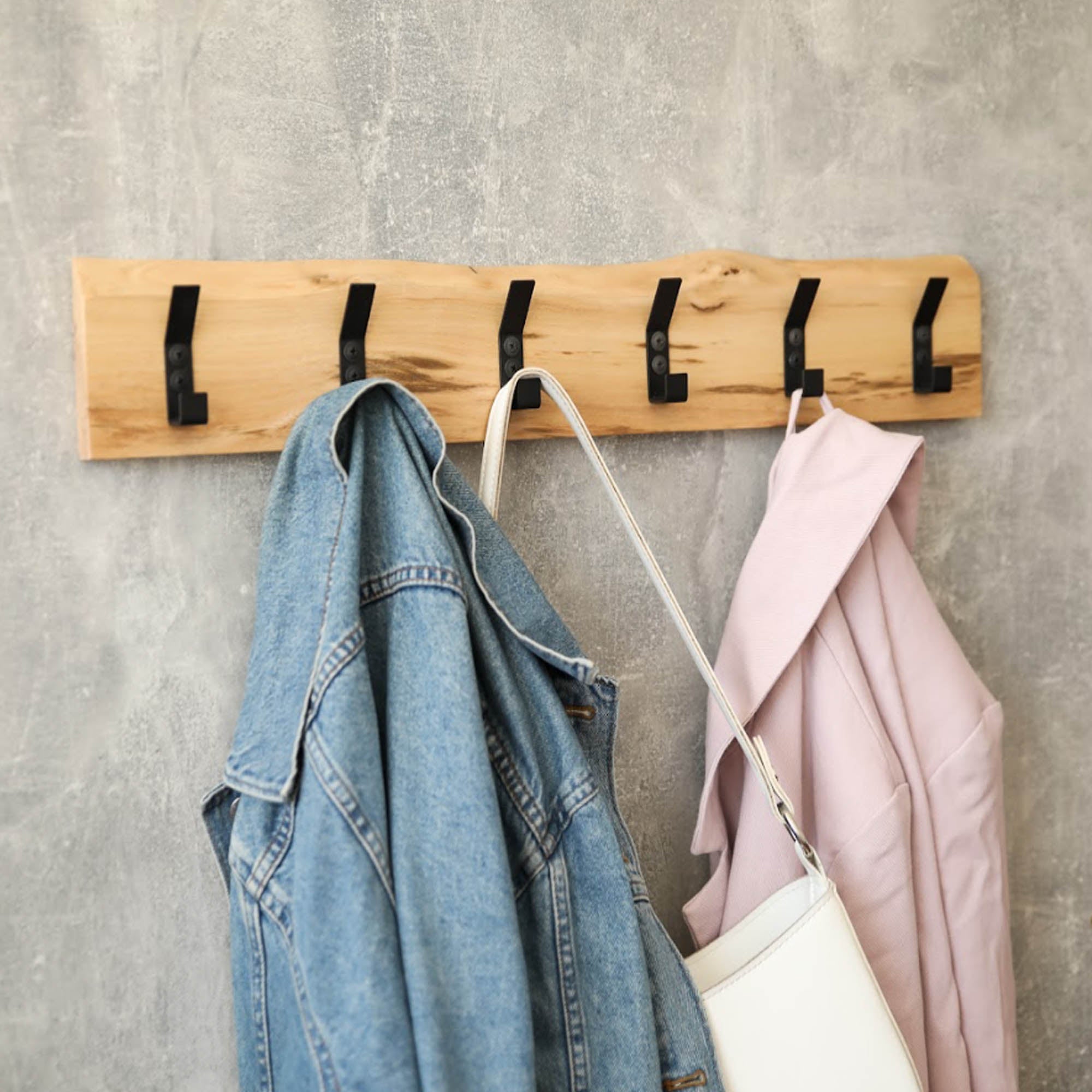 Вішалка LIVE EDGE з гачками