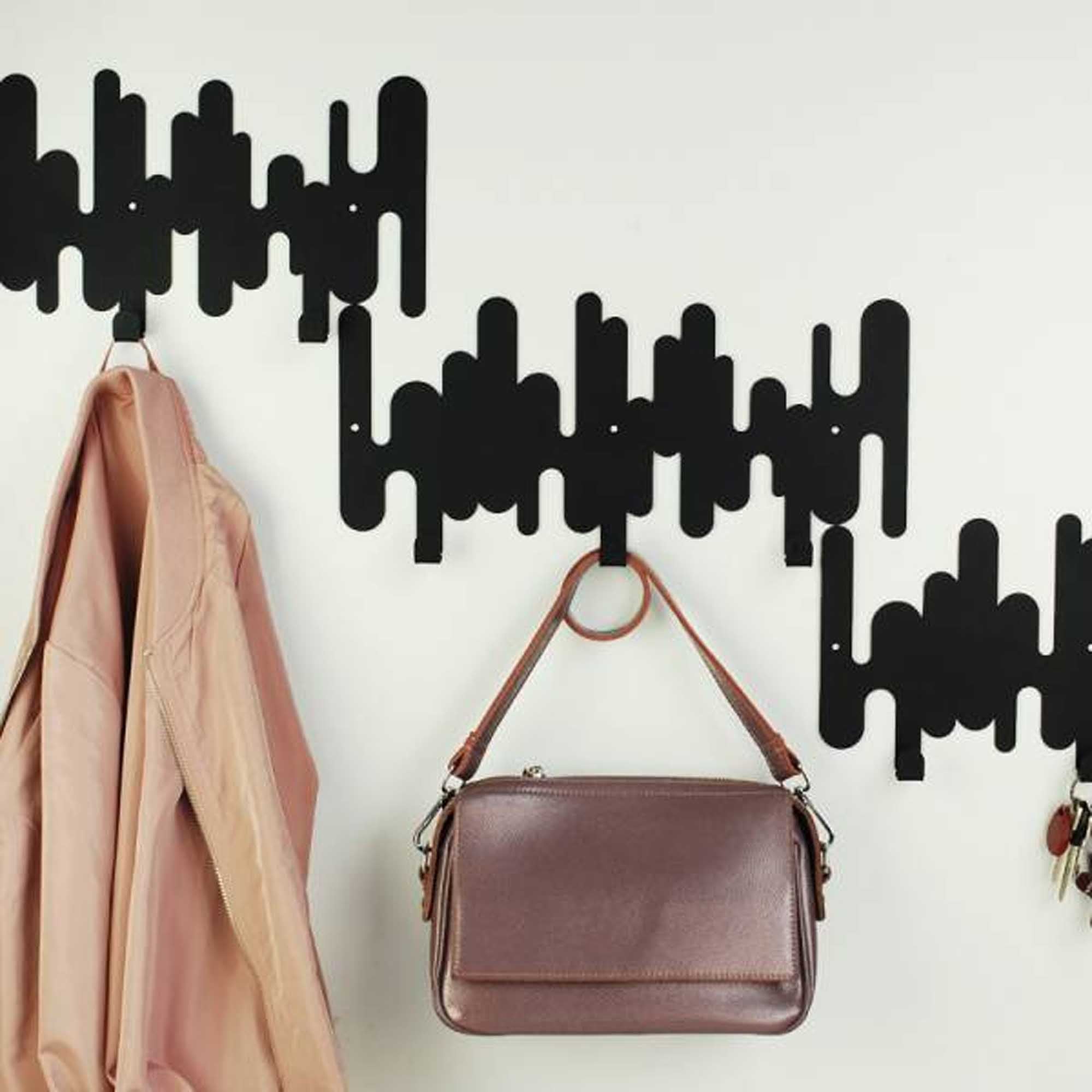 Вішалка настінна GLOZIS RHYTHM BLACK - зображення 2