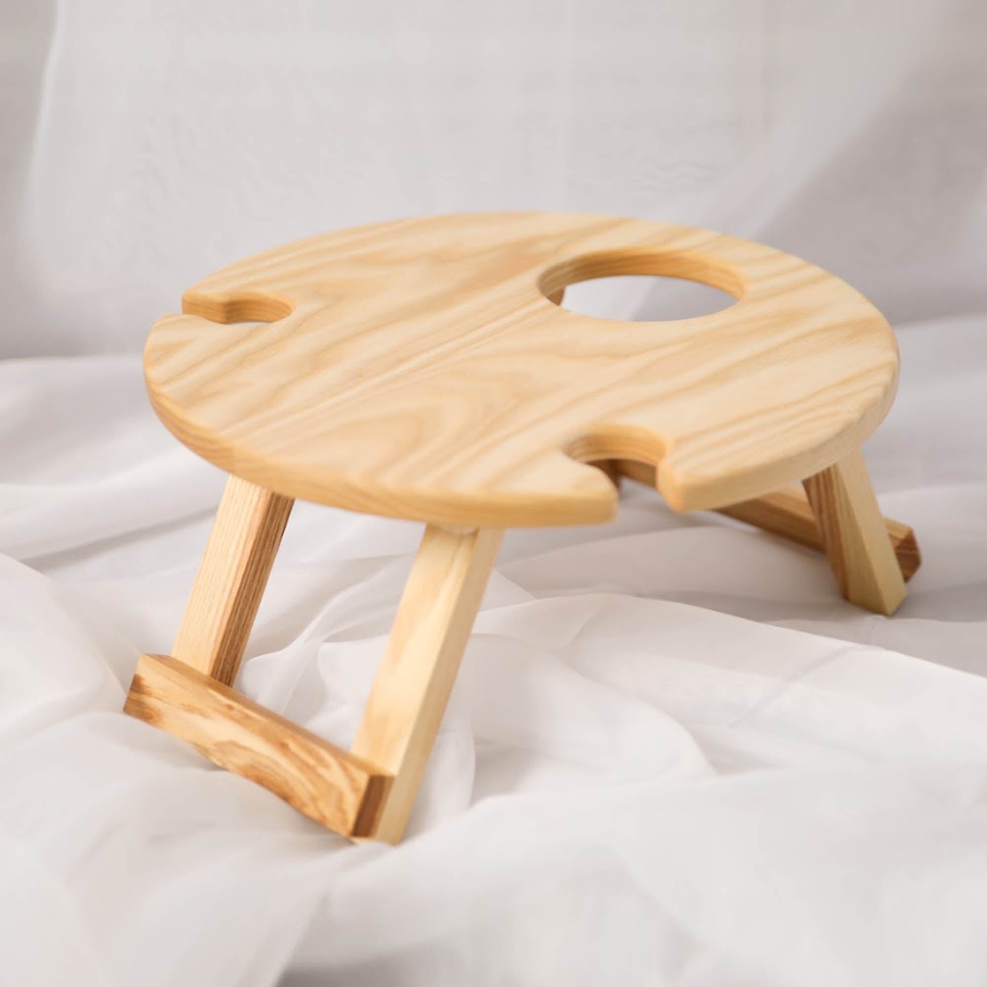 Винний столик РОМАНТИКА на 2 келиха з дерева