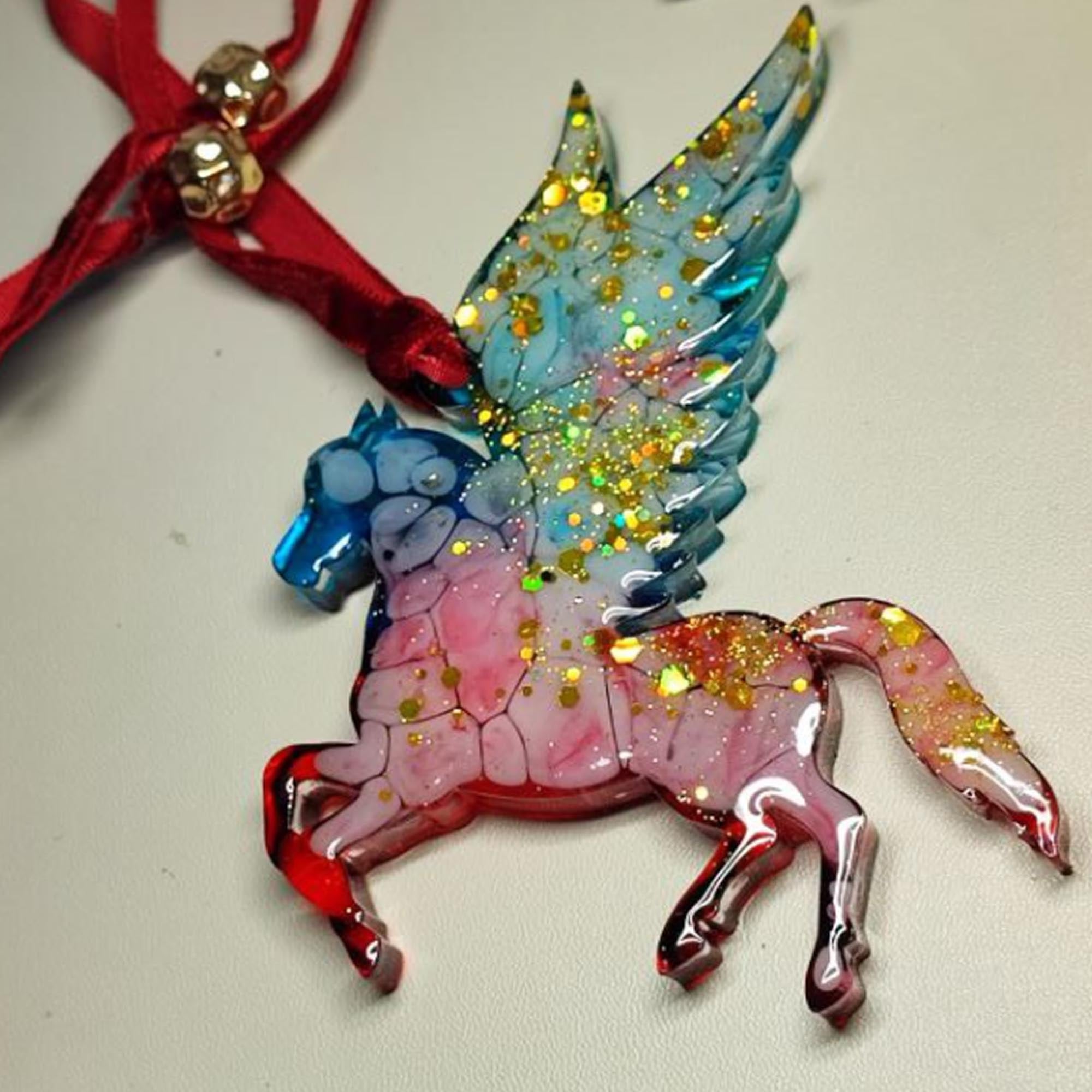 Елочная игрушка ЛОШАДЬ IV, из эпоксидной смолы