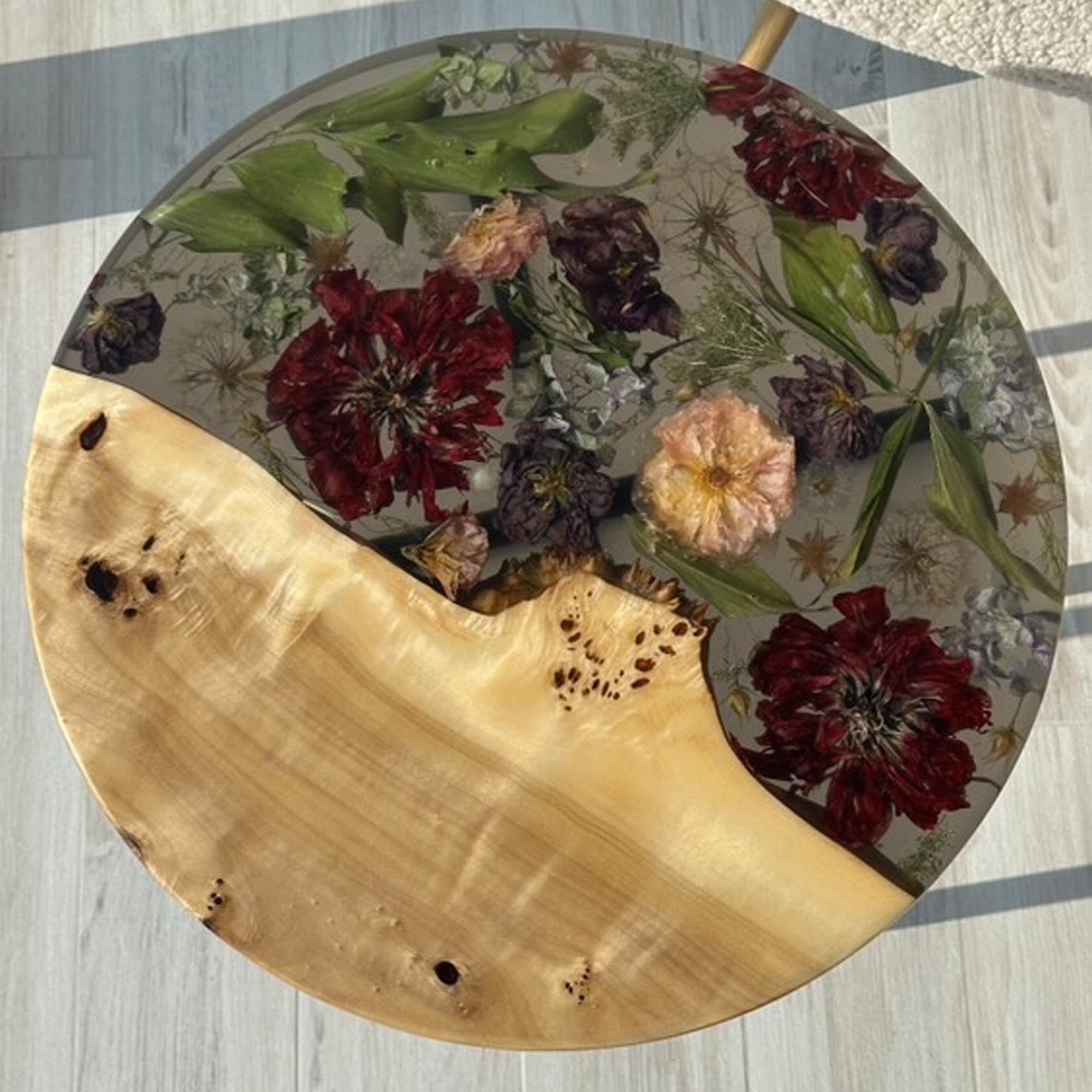 Журнальний стіл з епоксидної смоли, деревина тополі