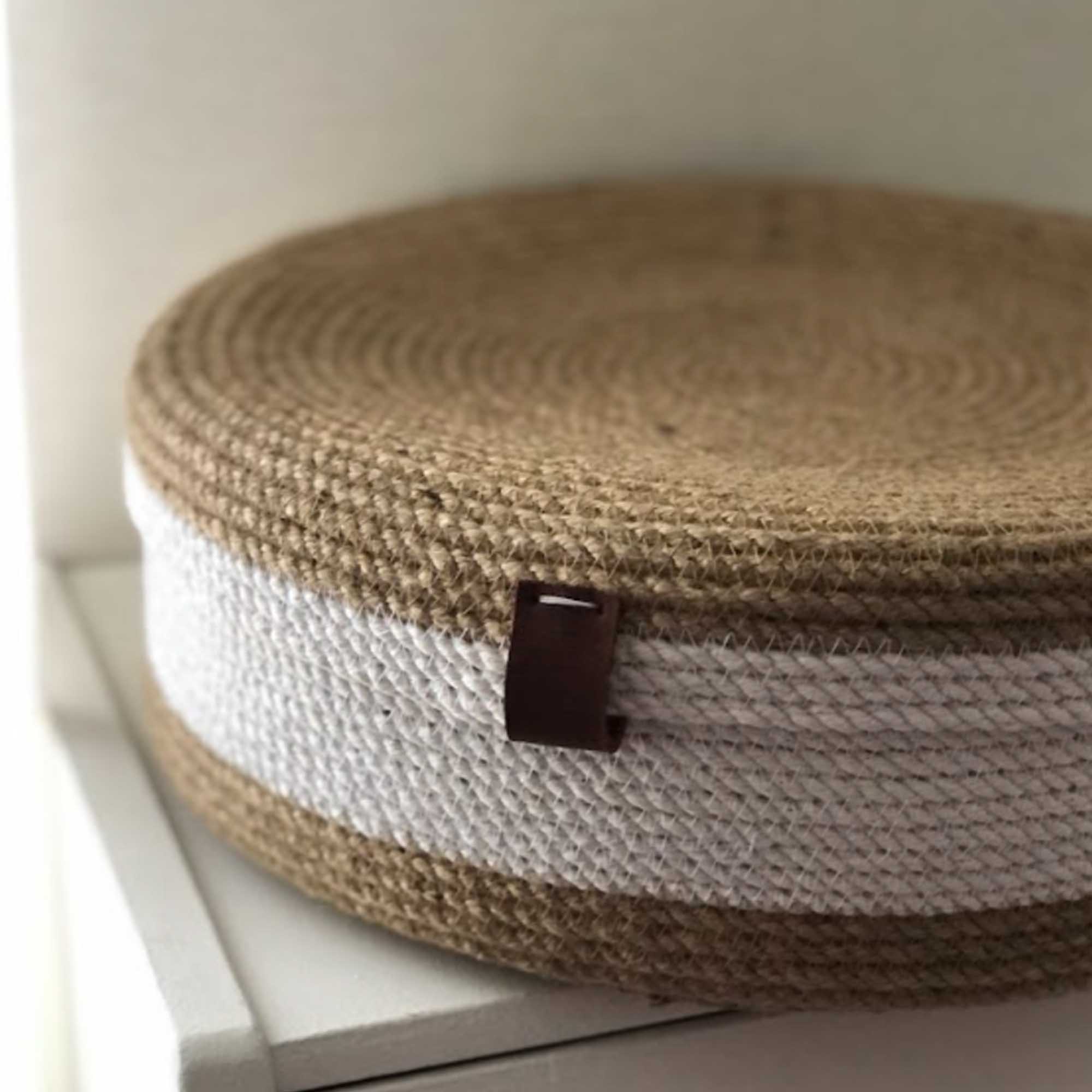 Кошик з кришкою, джут - зображення 1