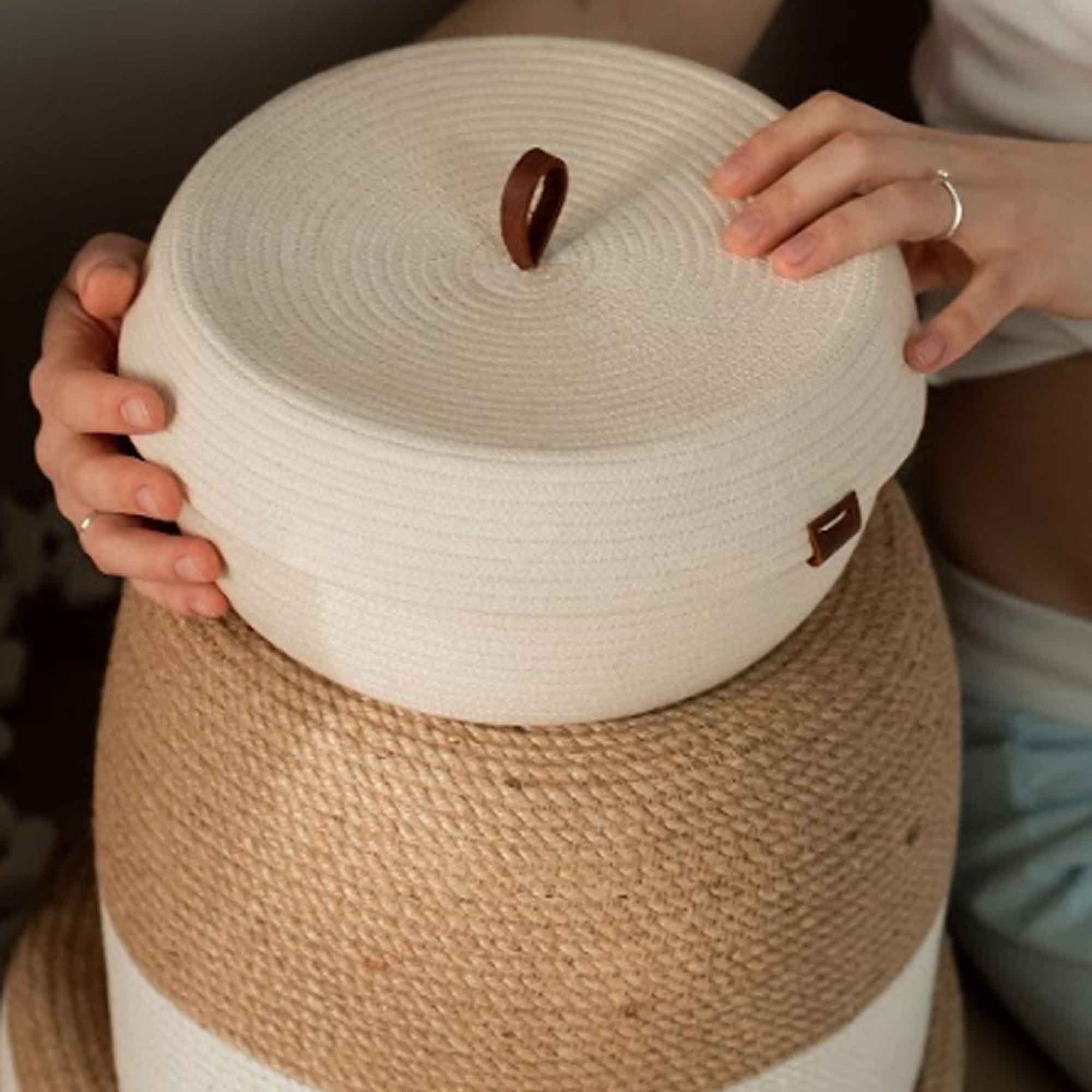 Кошик з кришкою, бавовна - зображення 1