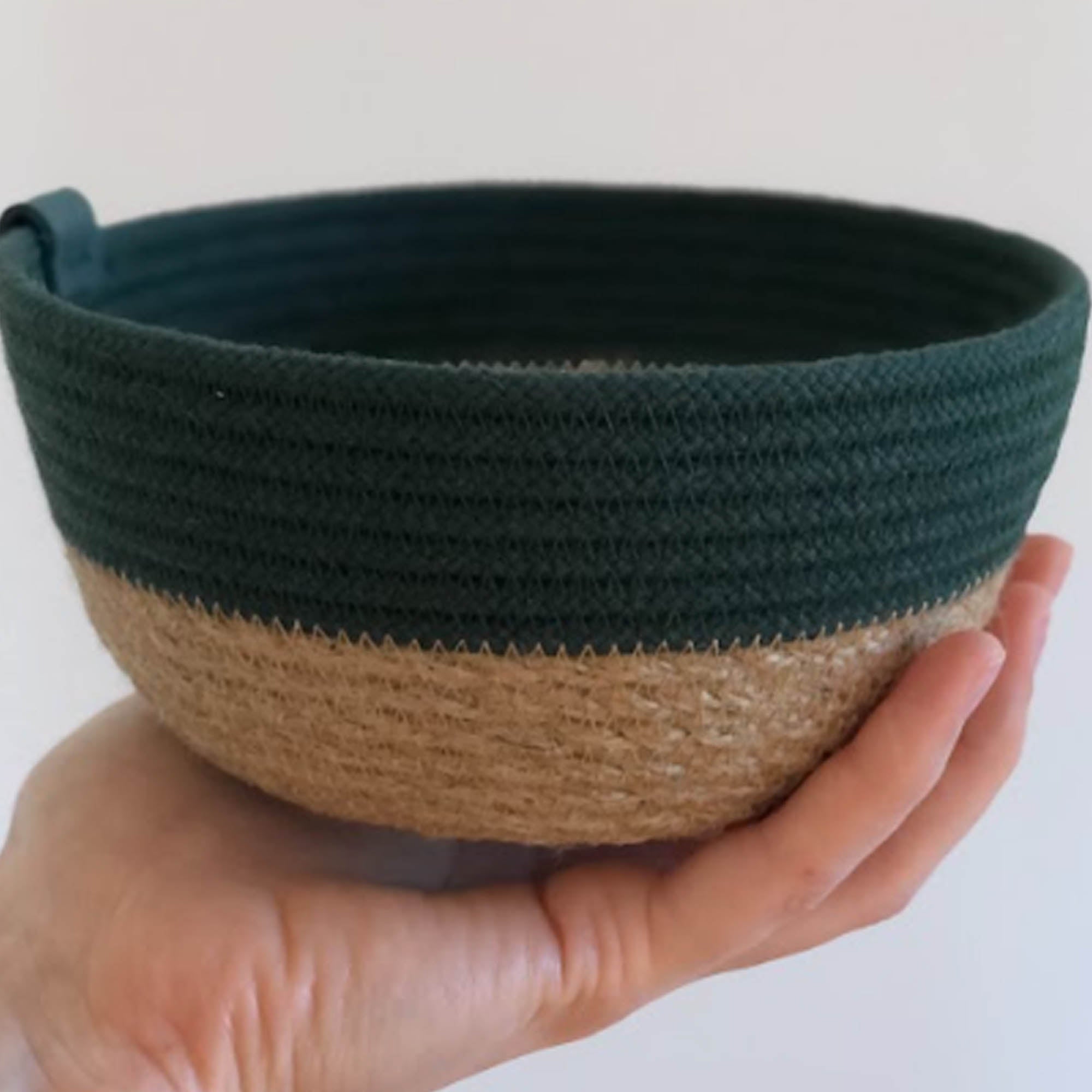 Кошик малий, джут та бавовна - зображення 1