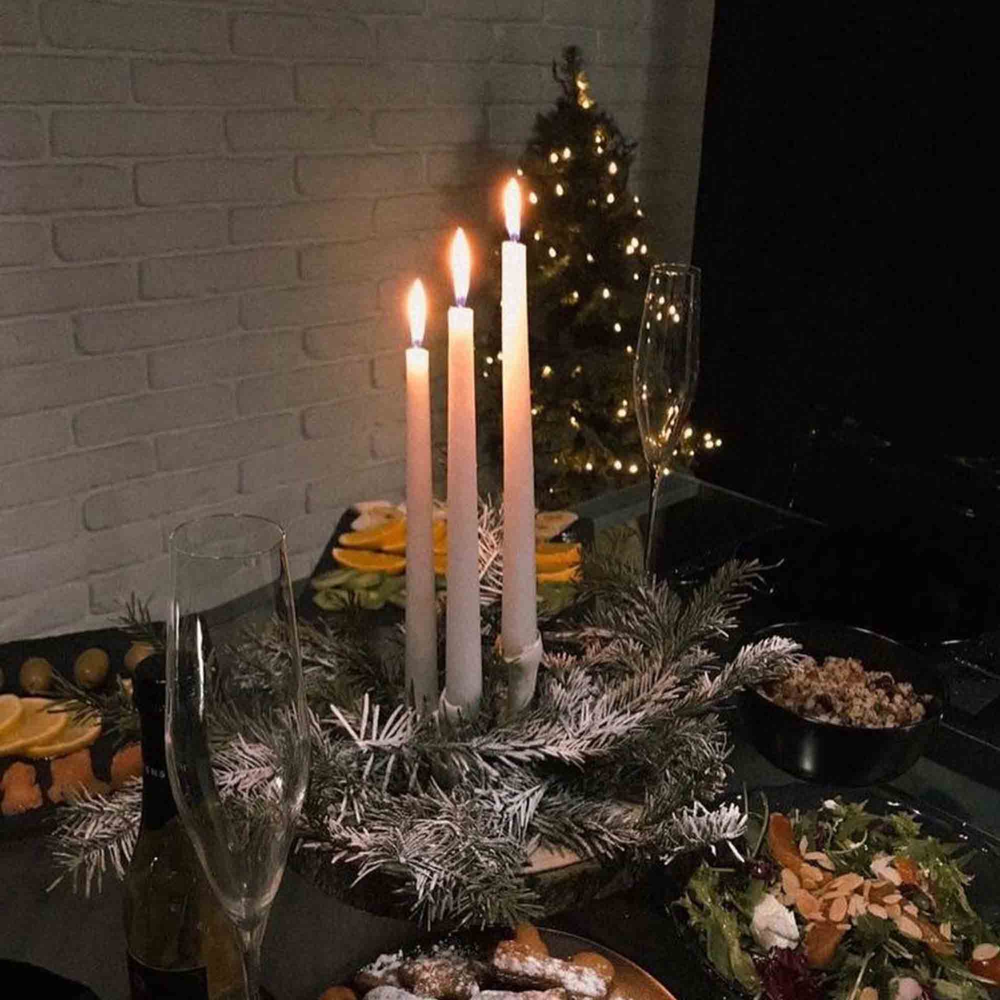 Свічка столова, біла - зображення 2