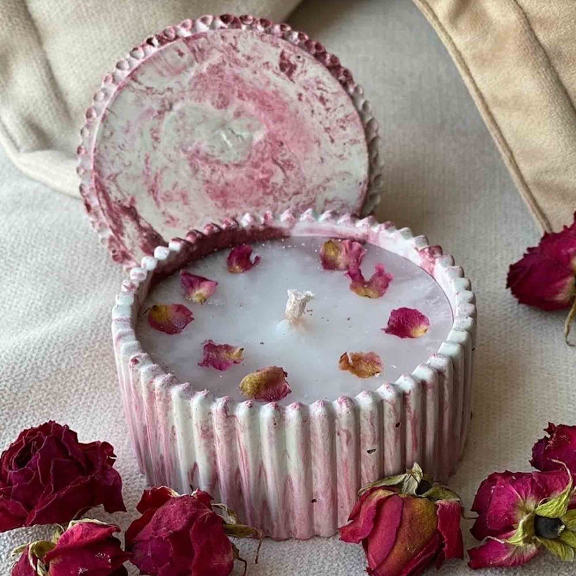 Свічка в гіпсовій шкатулці розмір L - зображення 1