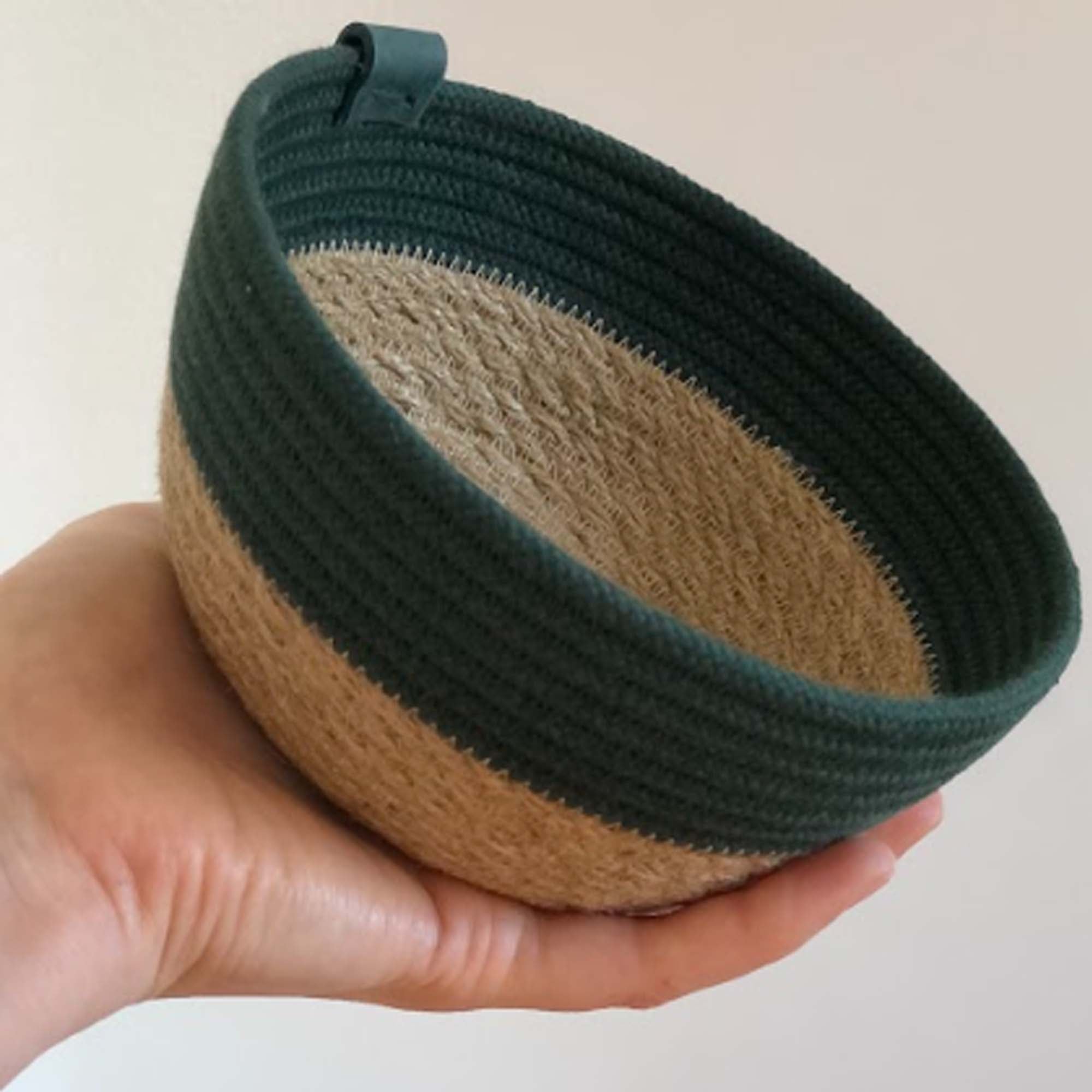 Кошик малий, джут та бавовна - зображення 2