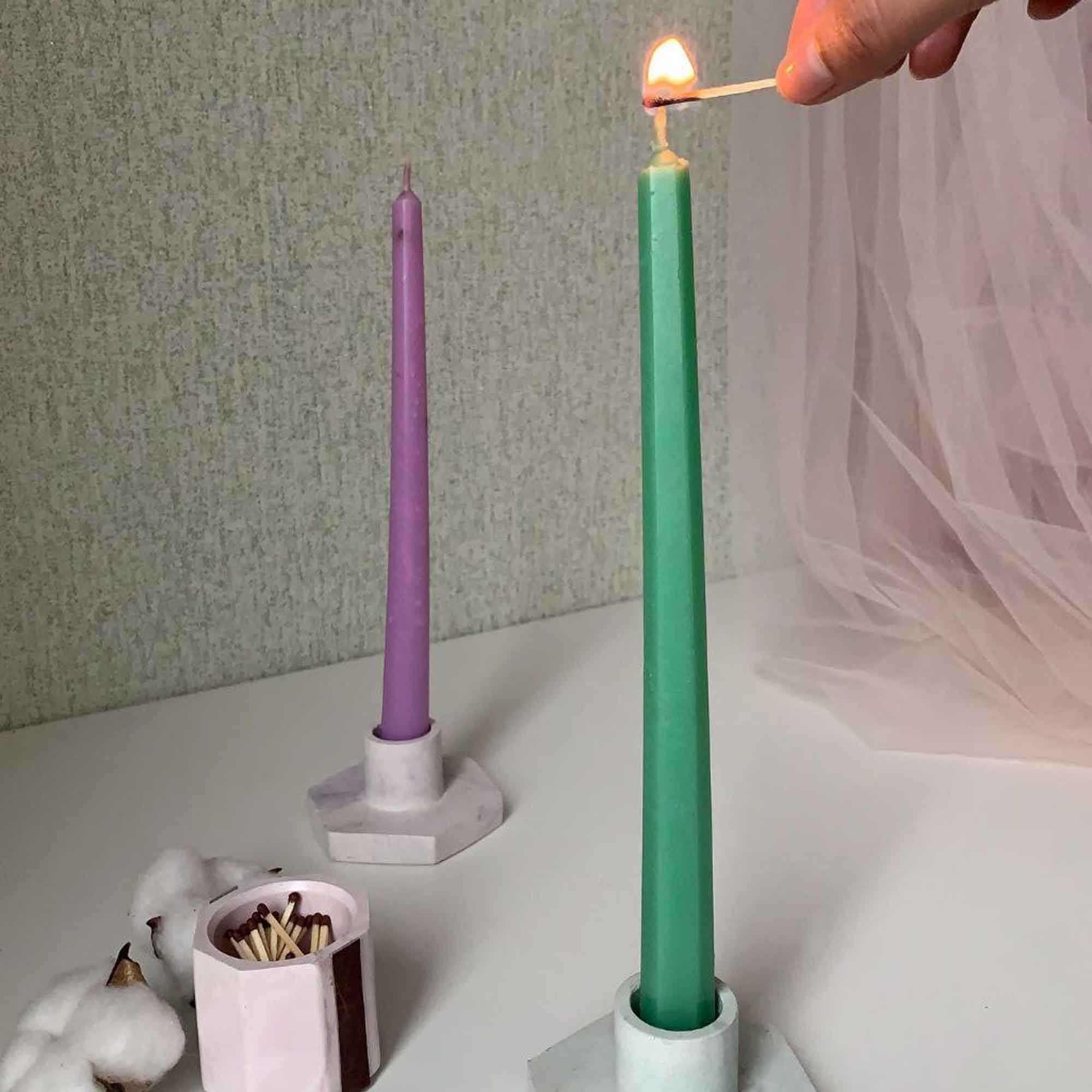 Свічка столова, кольорова - зображення 2
