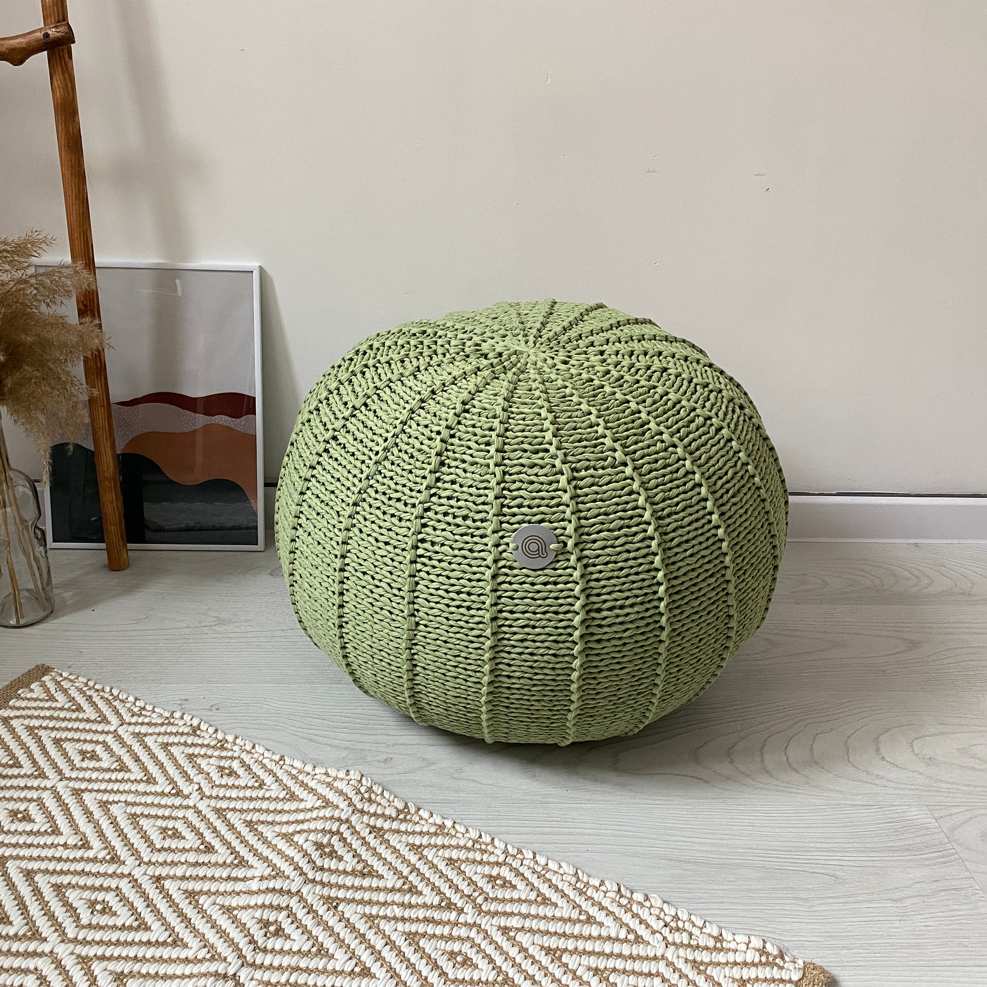 В’язаний пуф RIBS, ручної роботи - зображення 2