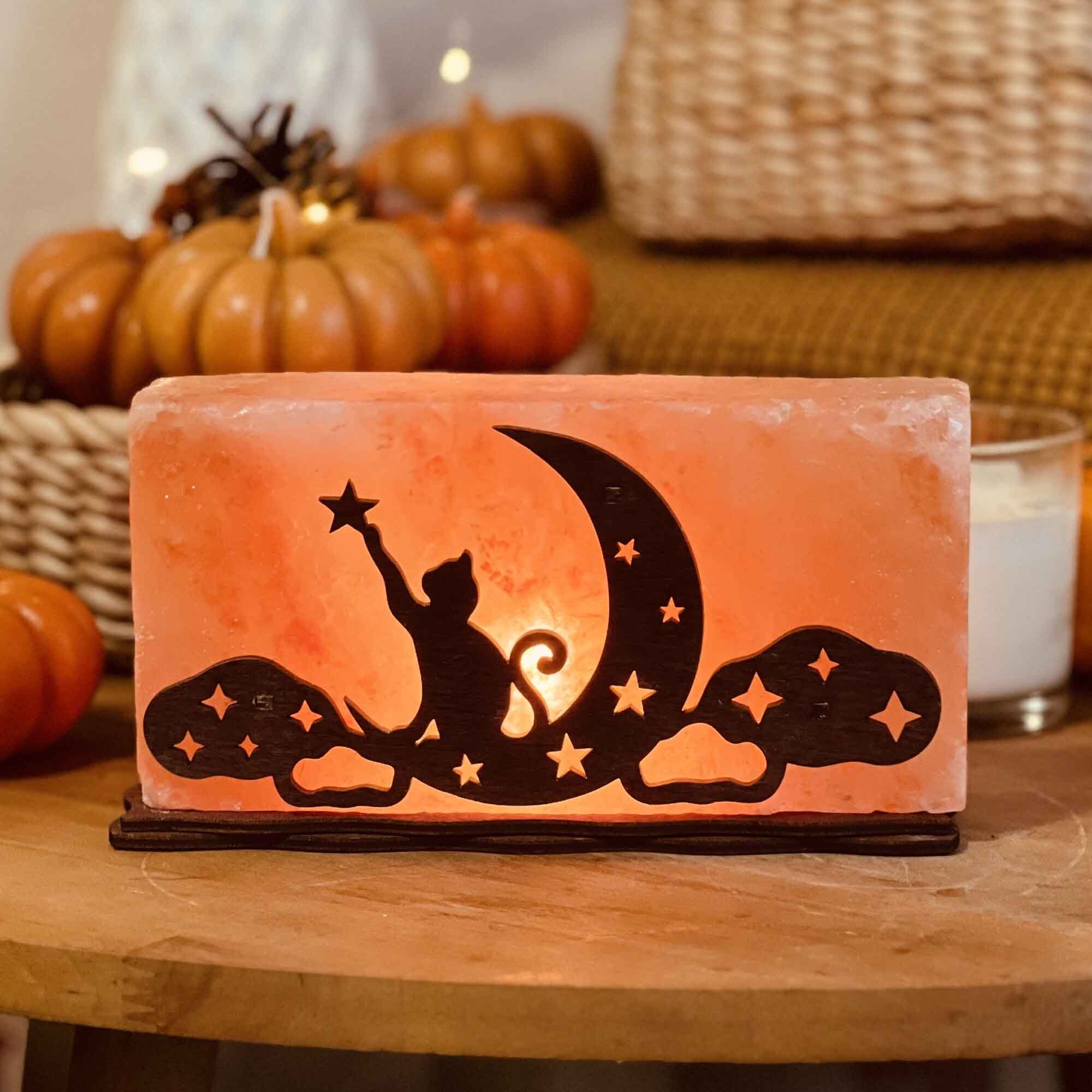 Соляна лампа КІТ НА МІСЯЦІ - зображення 1