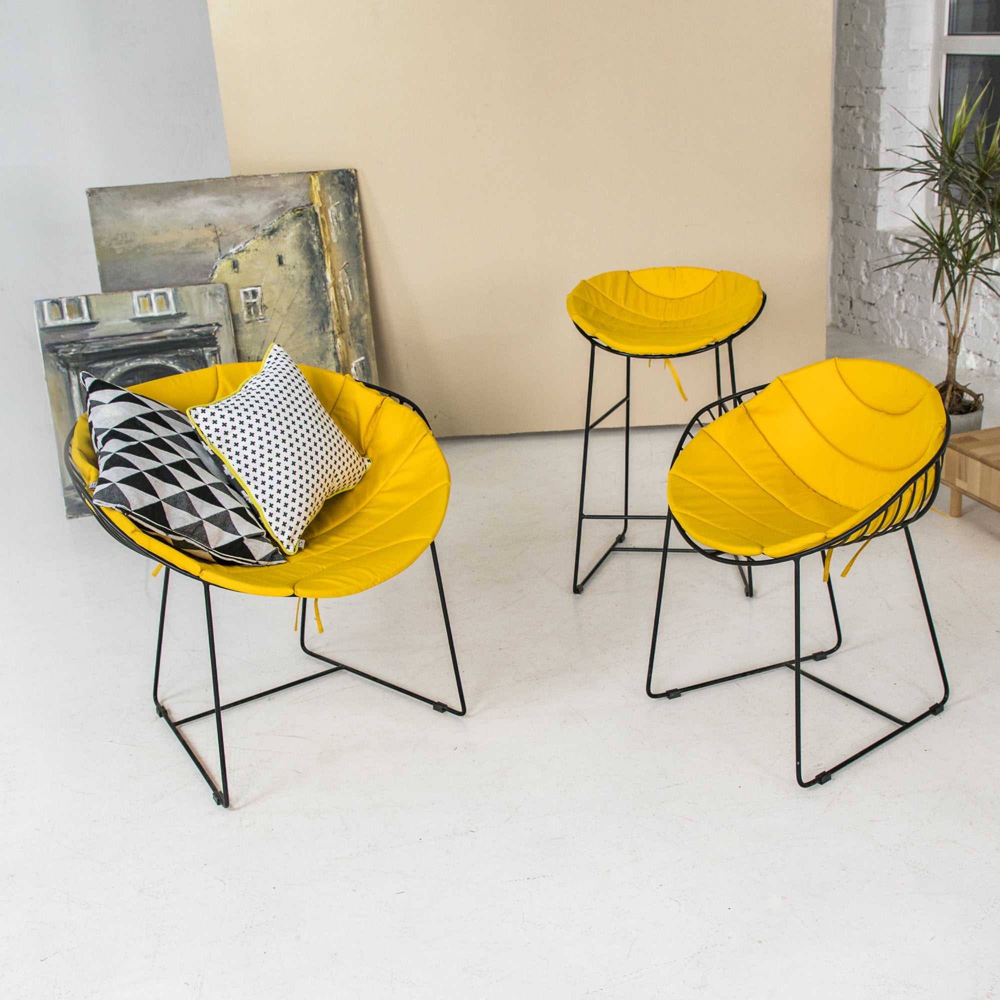 Барний стілець LYSTOK, чорний каркас - зображення 2