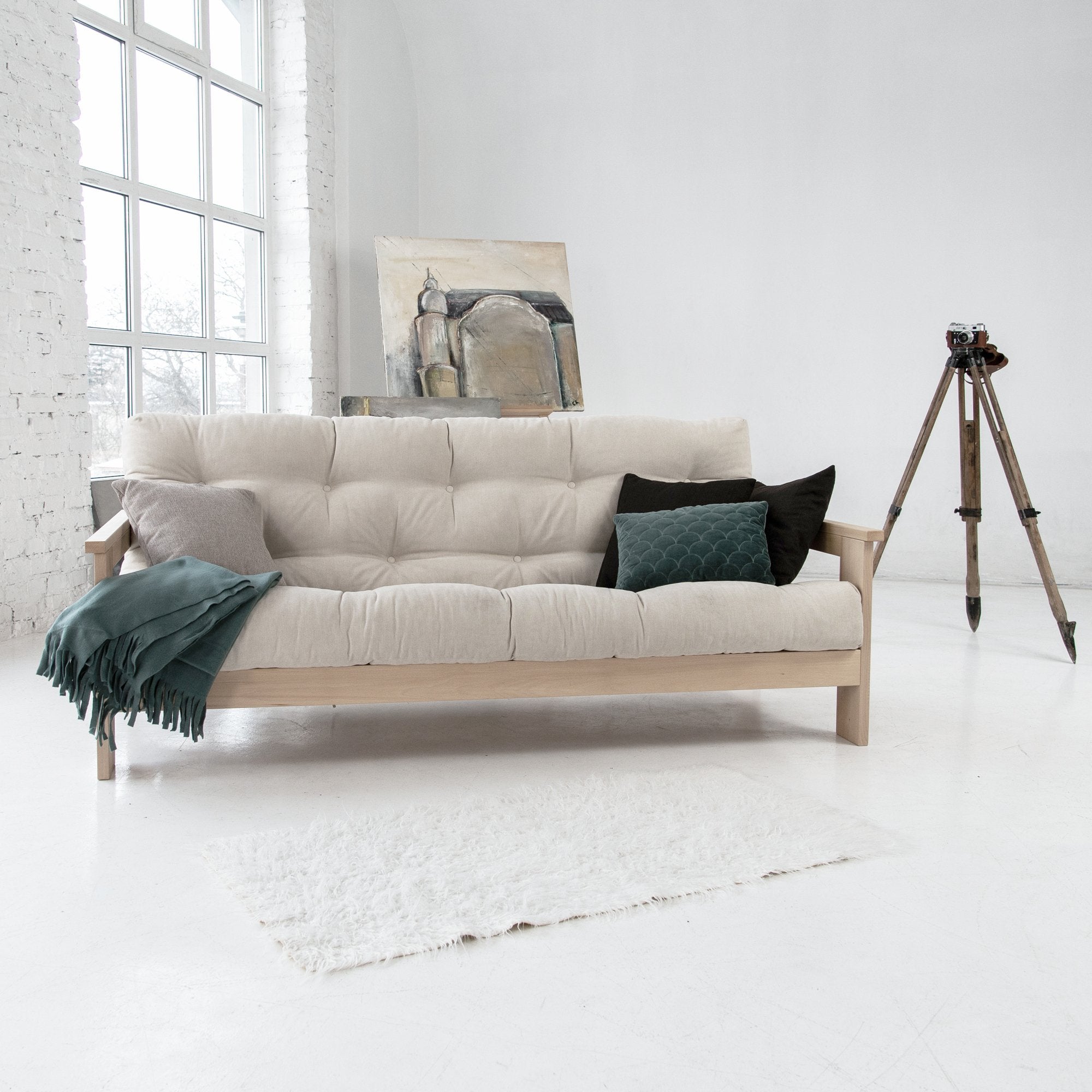 Розкладний диван-футон MEXICO, бук натурального кольору