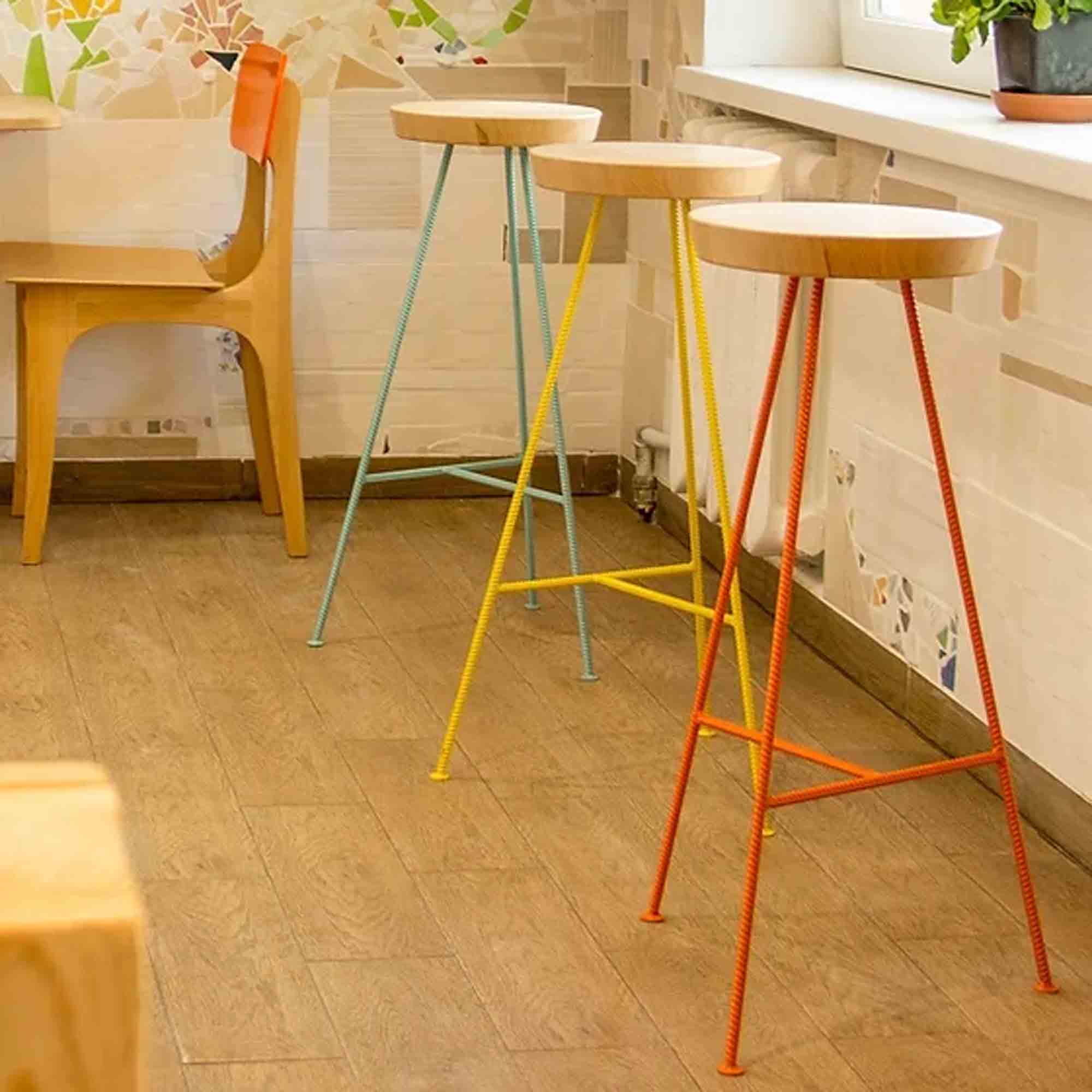 Табурет барний TATU з бука - зображення 2