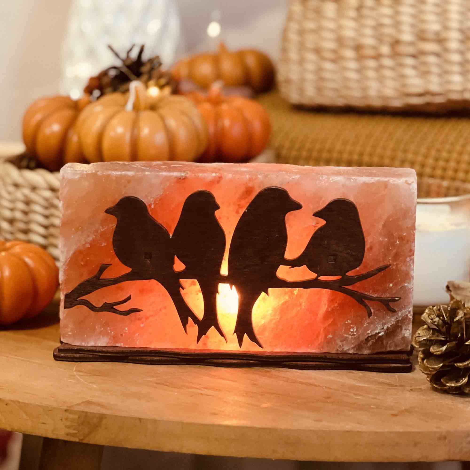 Соляна лампа ПТАХИ НА ГІЛЦІ - зображення 1