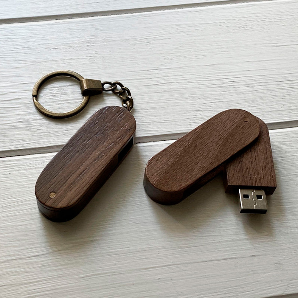 Флешка поворотна з дерева - зображення 2