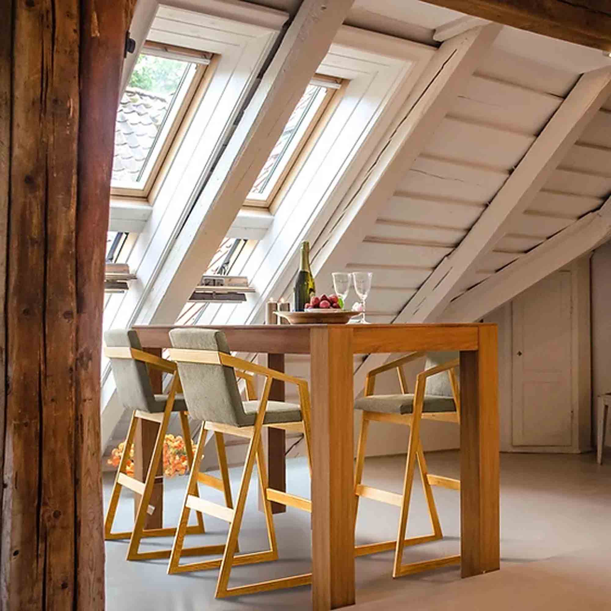 Крісло барне RISE з бука - зображення 2