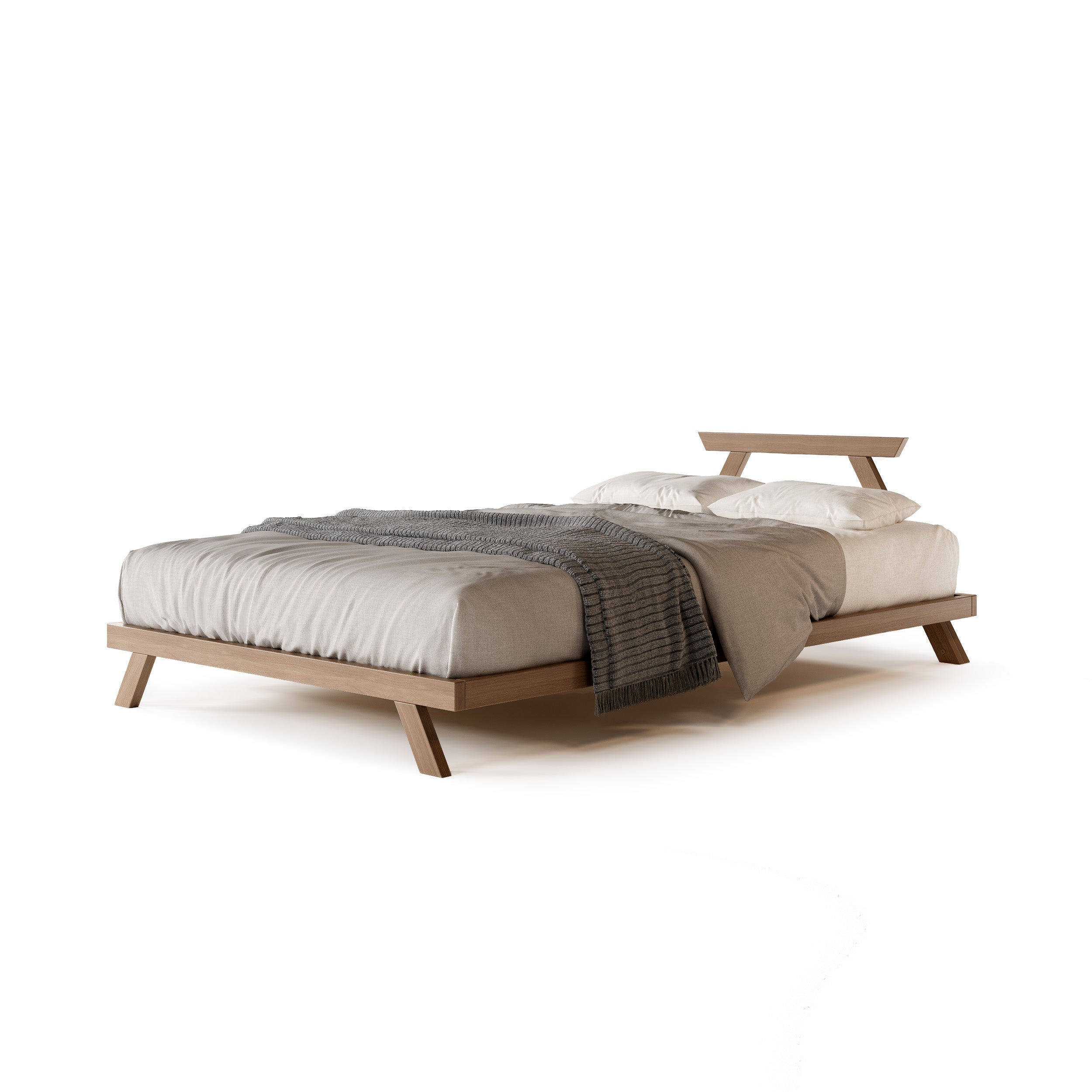 Двуспальная кровать ALLEGRO, 120х200 см, бук