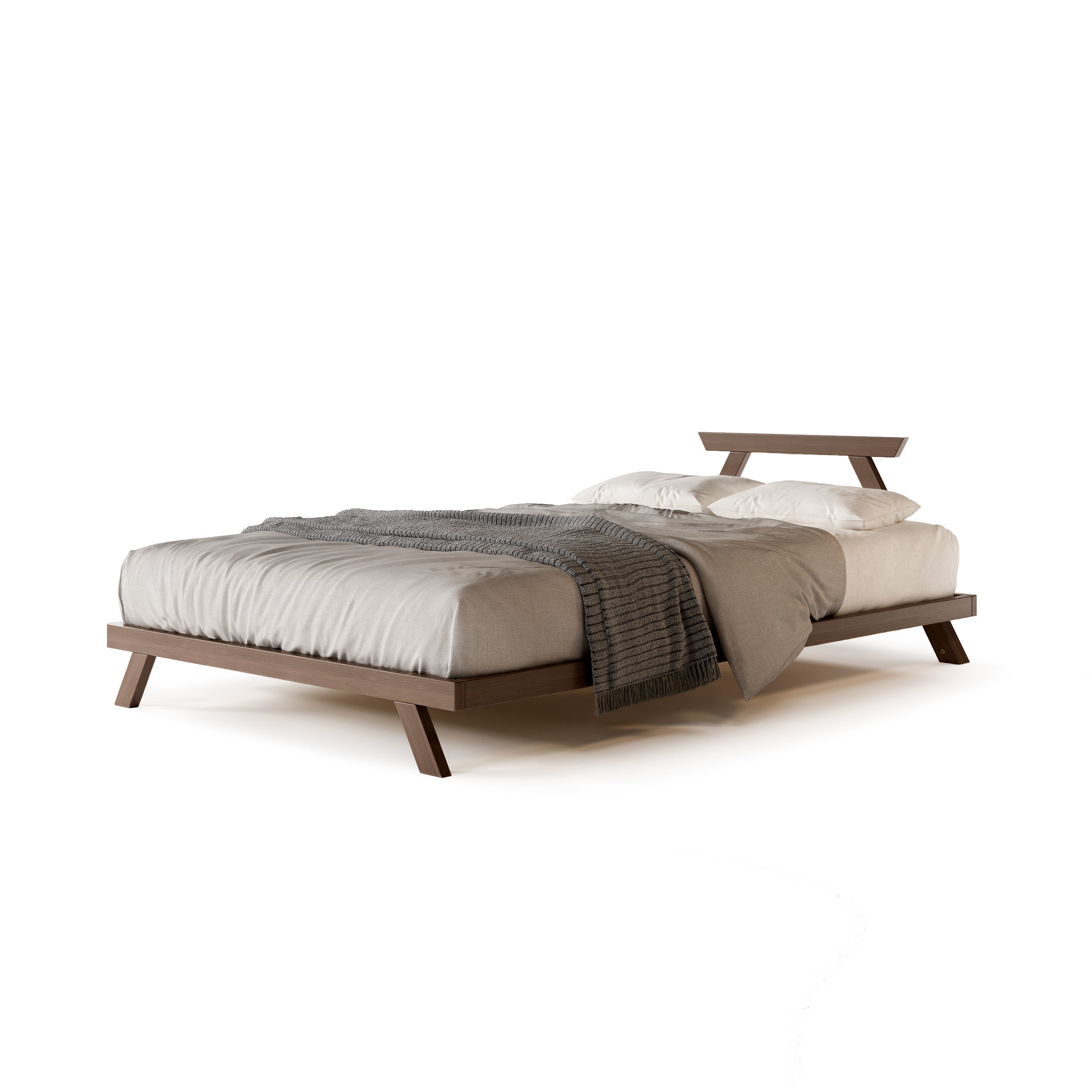 Двуспальная кровать ALLEGRO, 120х200 см, бук