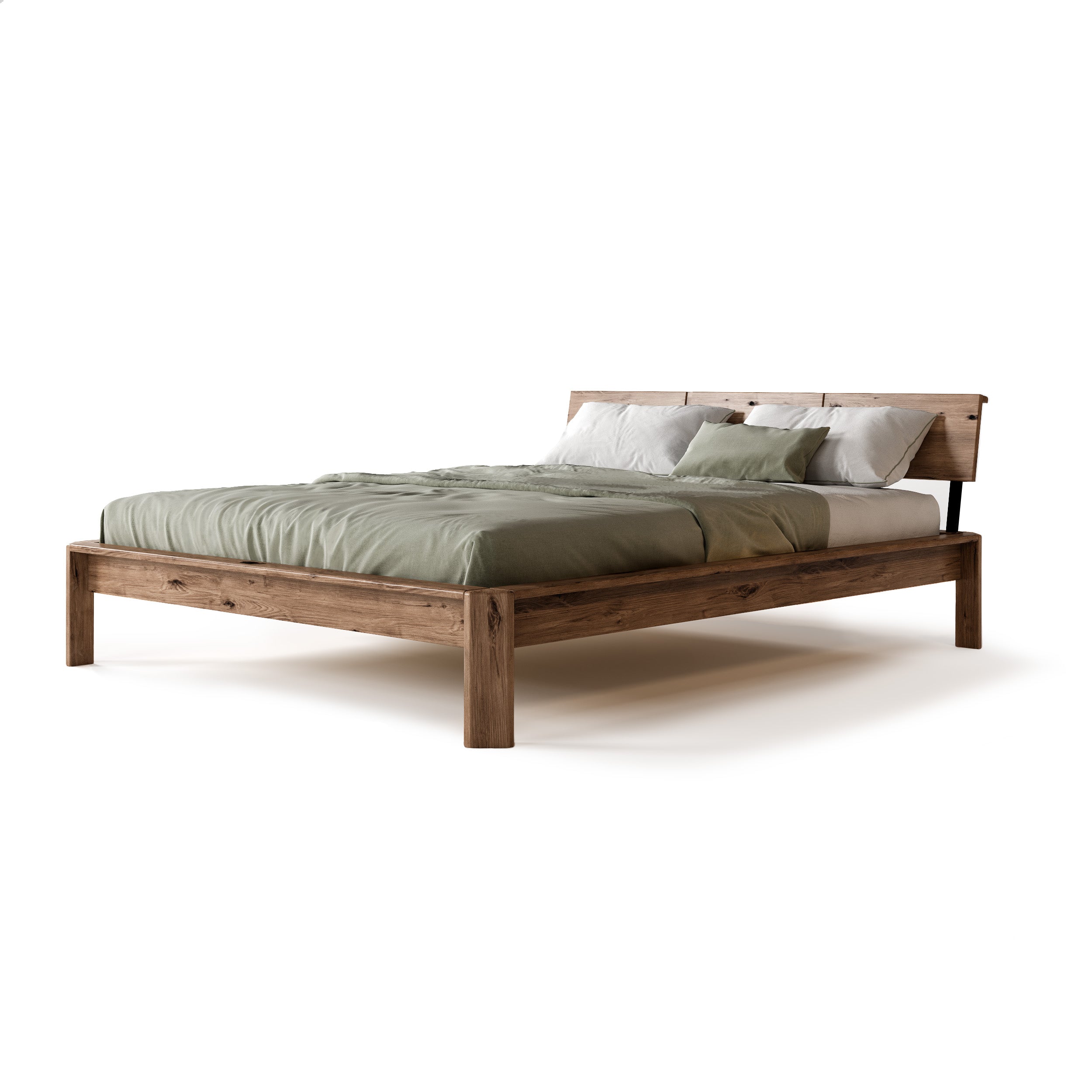 Двуспальная кровать LOFT, древесина бука с сучками