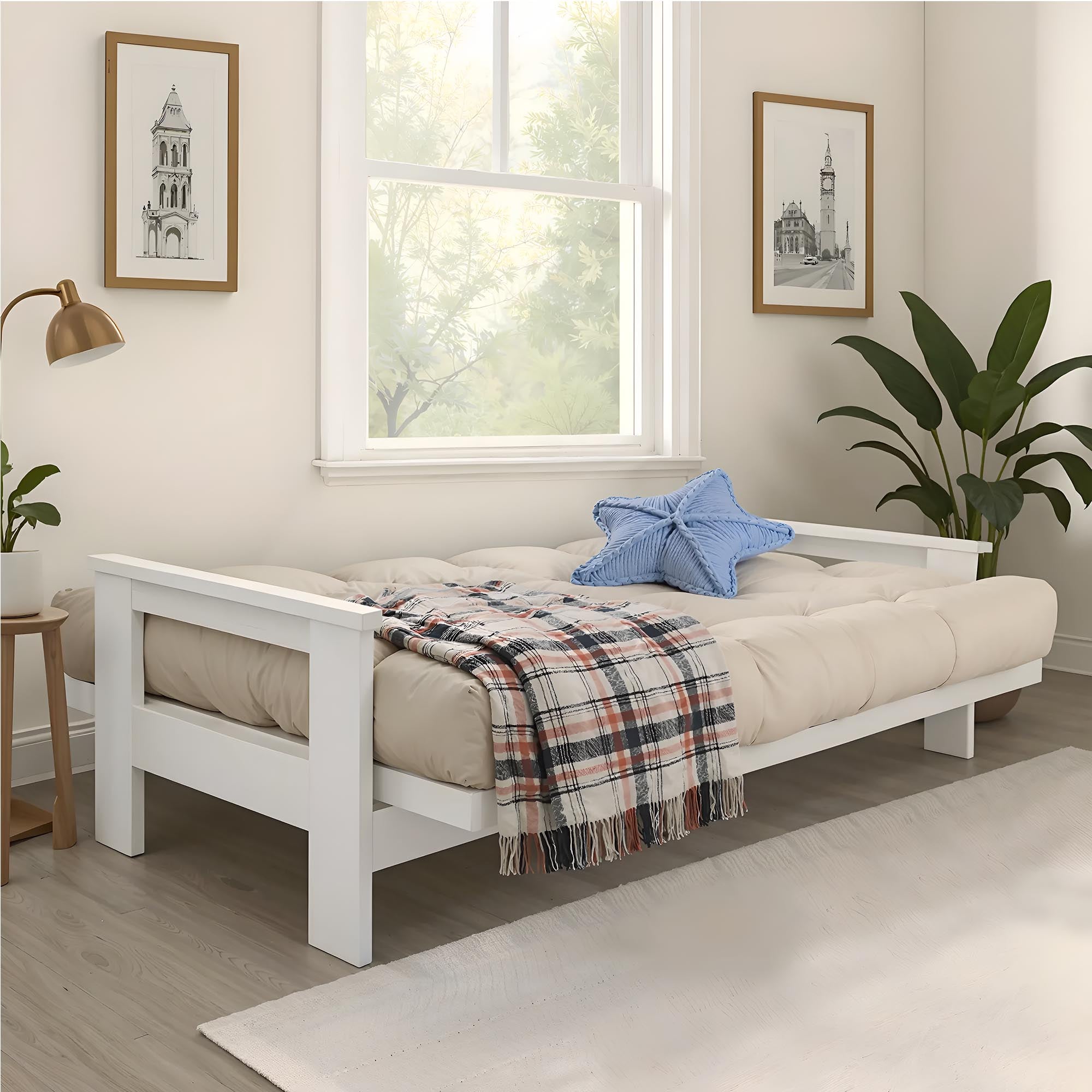 Раскладной диван-футон MEXICO, каркас белого цвета