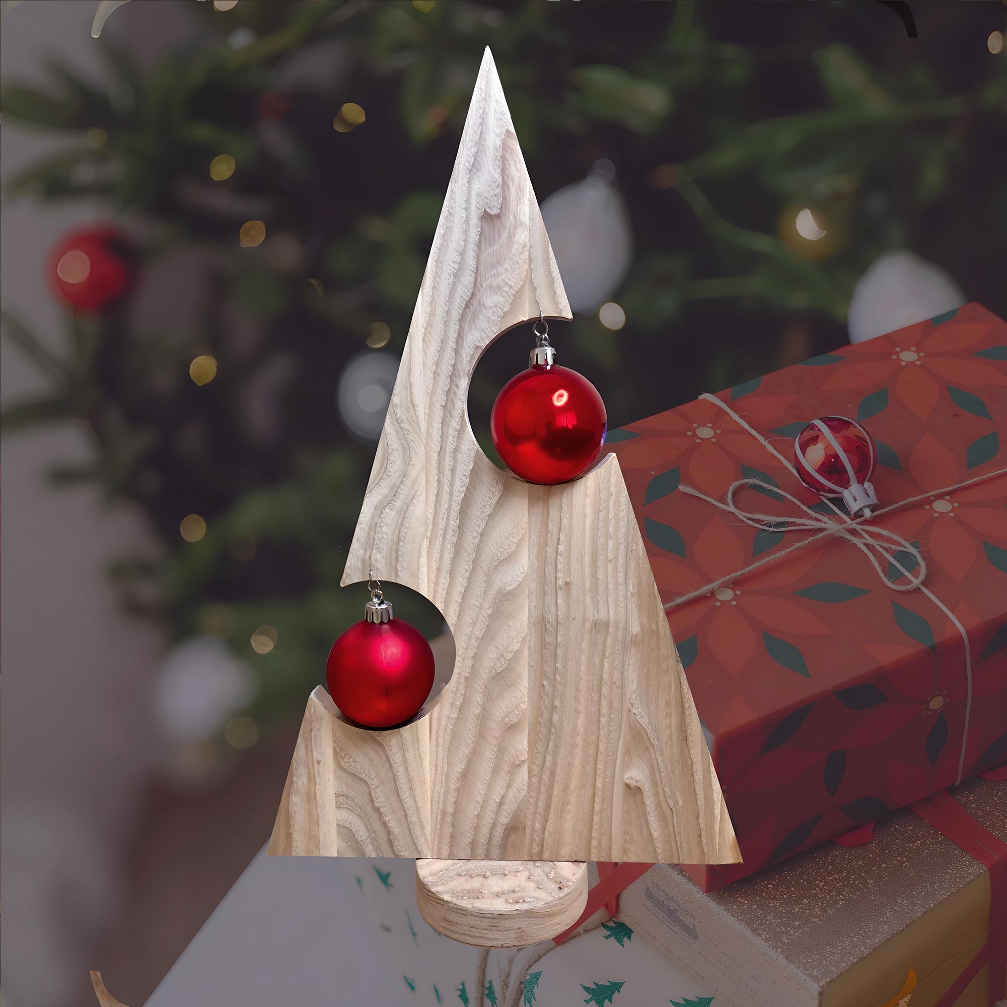 Деревянная елка, ясень