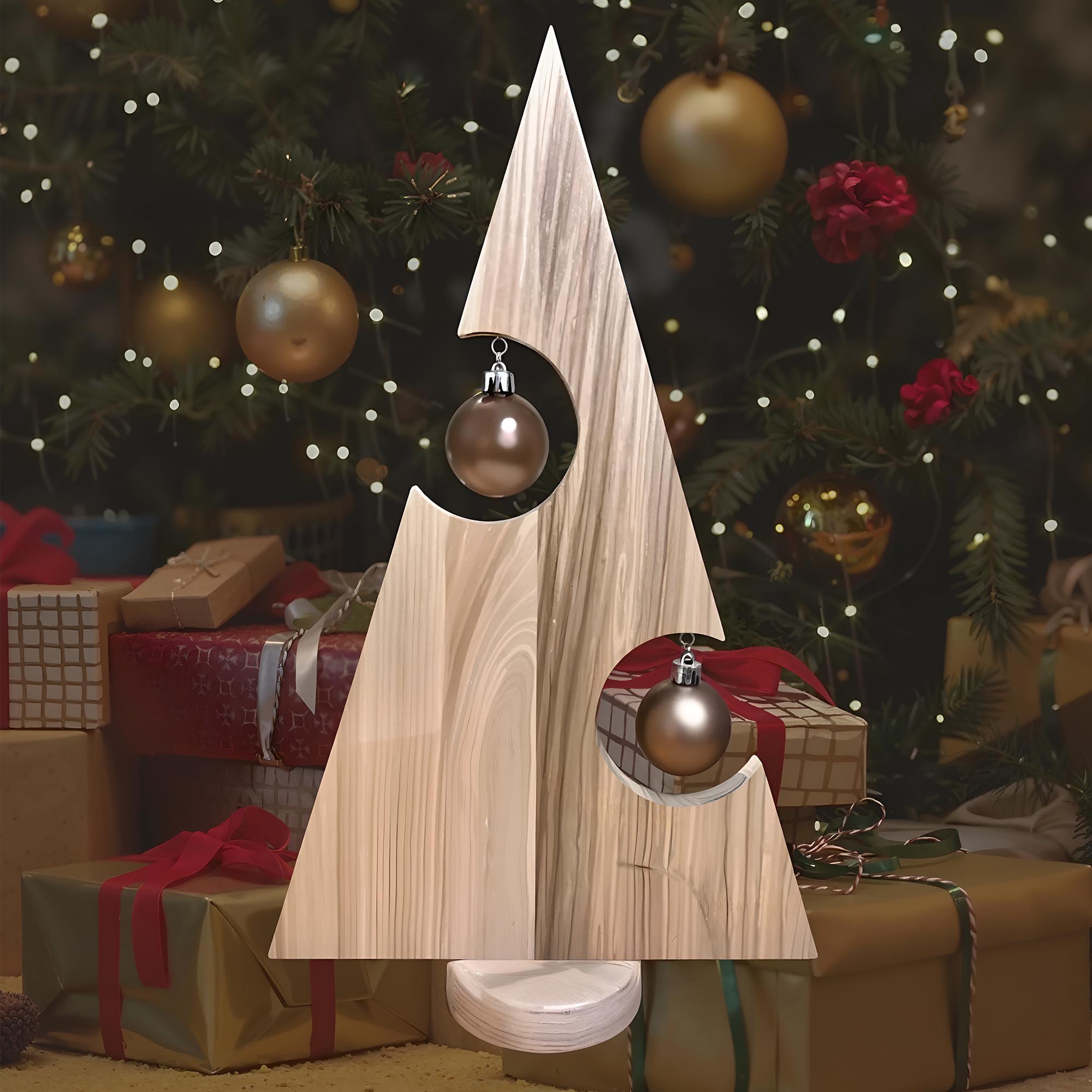 Деревянная елка, ясень