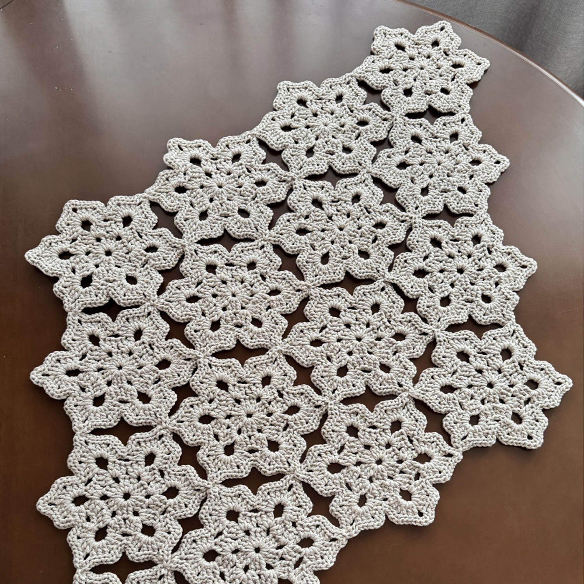 Доріжка ФЛОВЕРС, бежевий, срібний