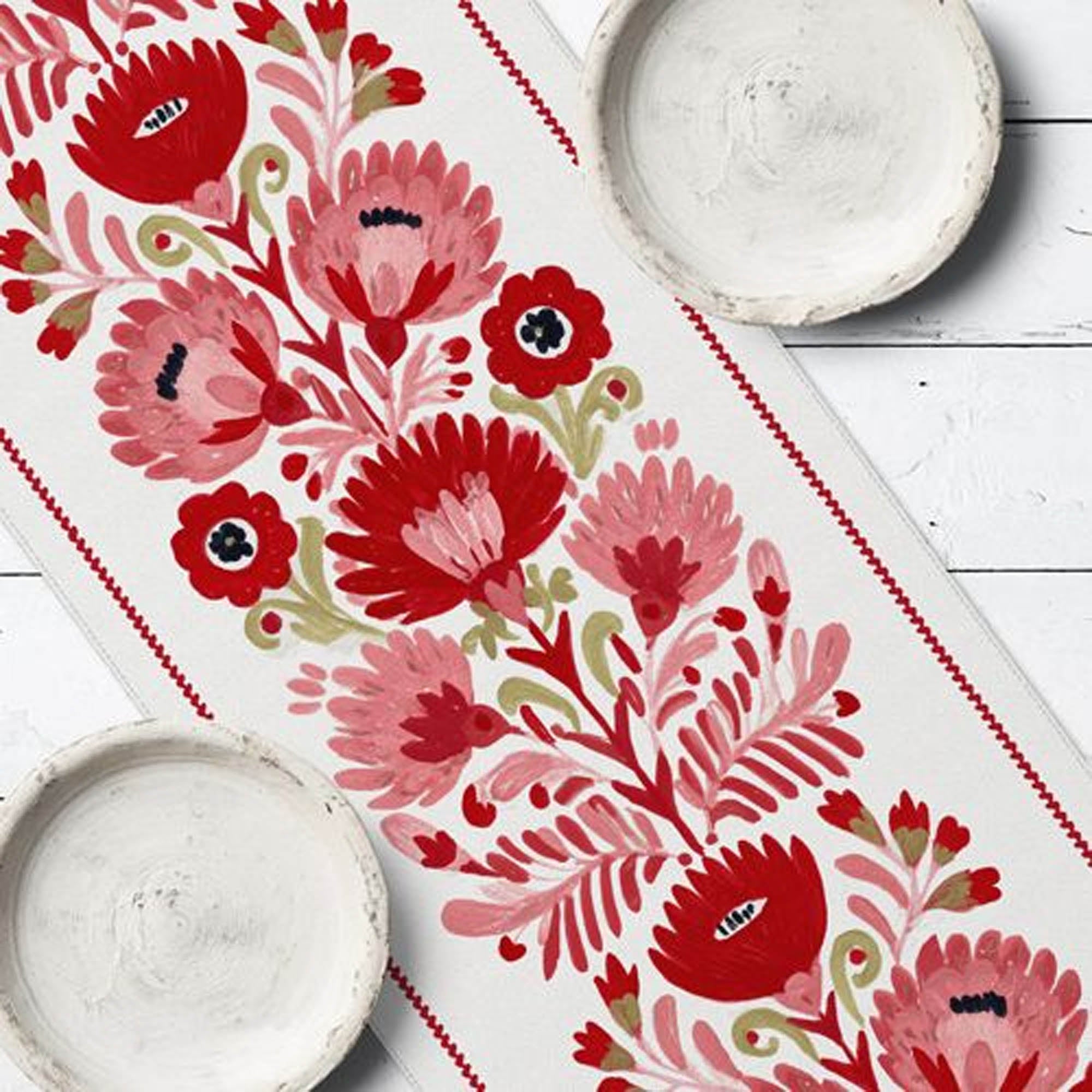 Доріжка на стіл ЧЕРВОНИЙ ЦВІТ