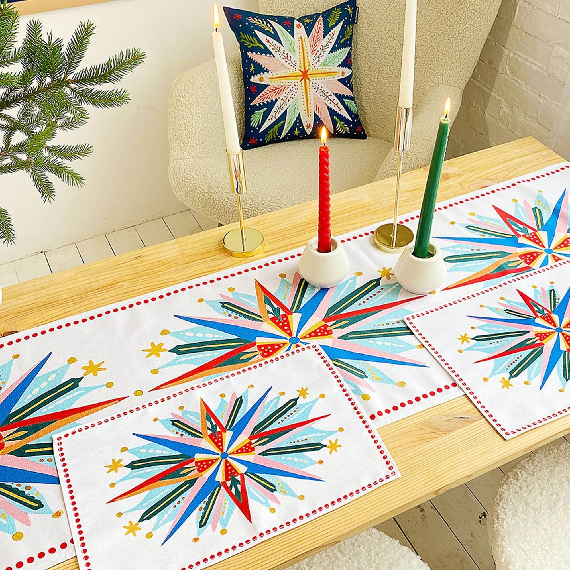 Доріжка на стіл КОЛЬОРОВІ ЗІРКИ