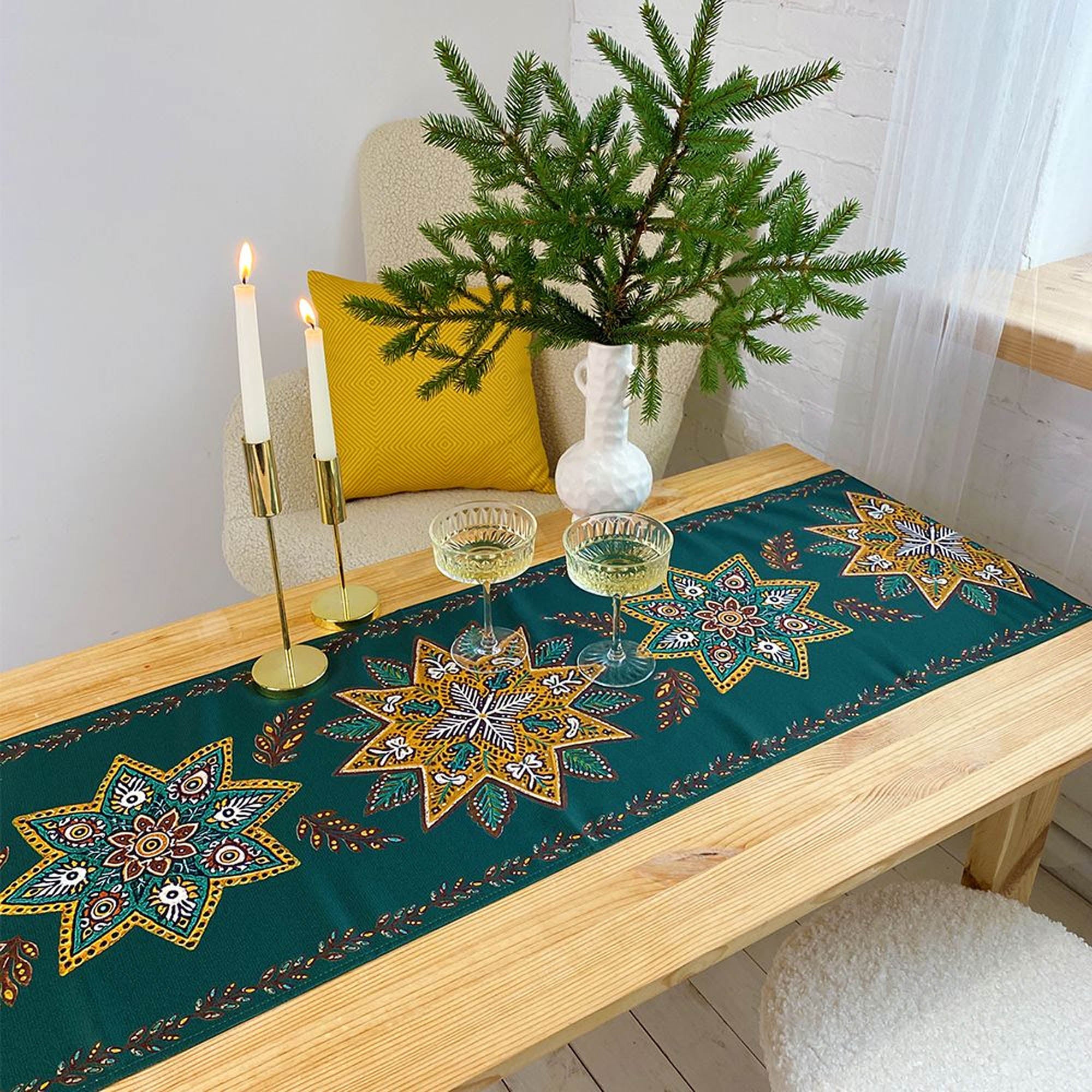 Доріжка на стіл ЗОЛОТІ ЗІРКИ