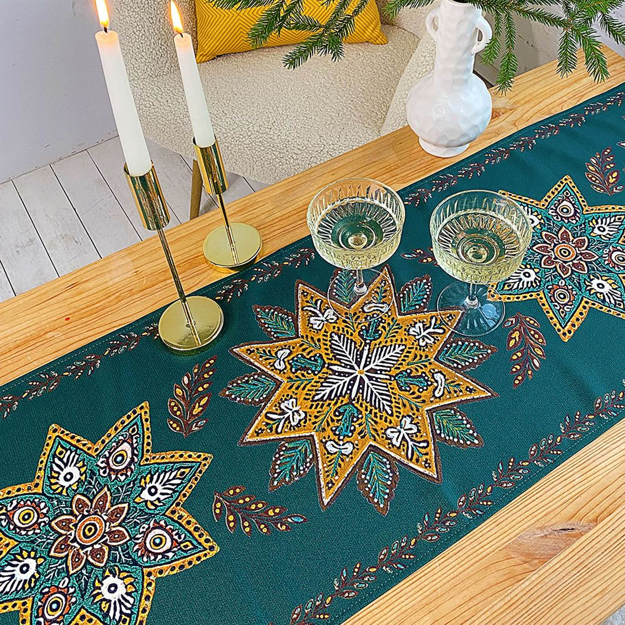 Доріжка на стіл ЗОЛОТІ ЗІРКИ