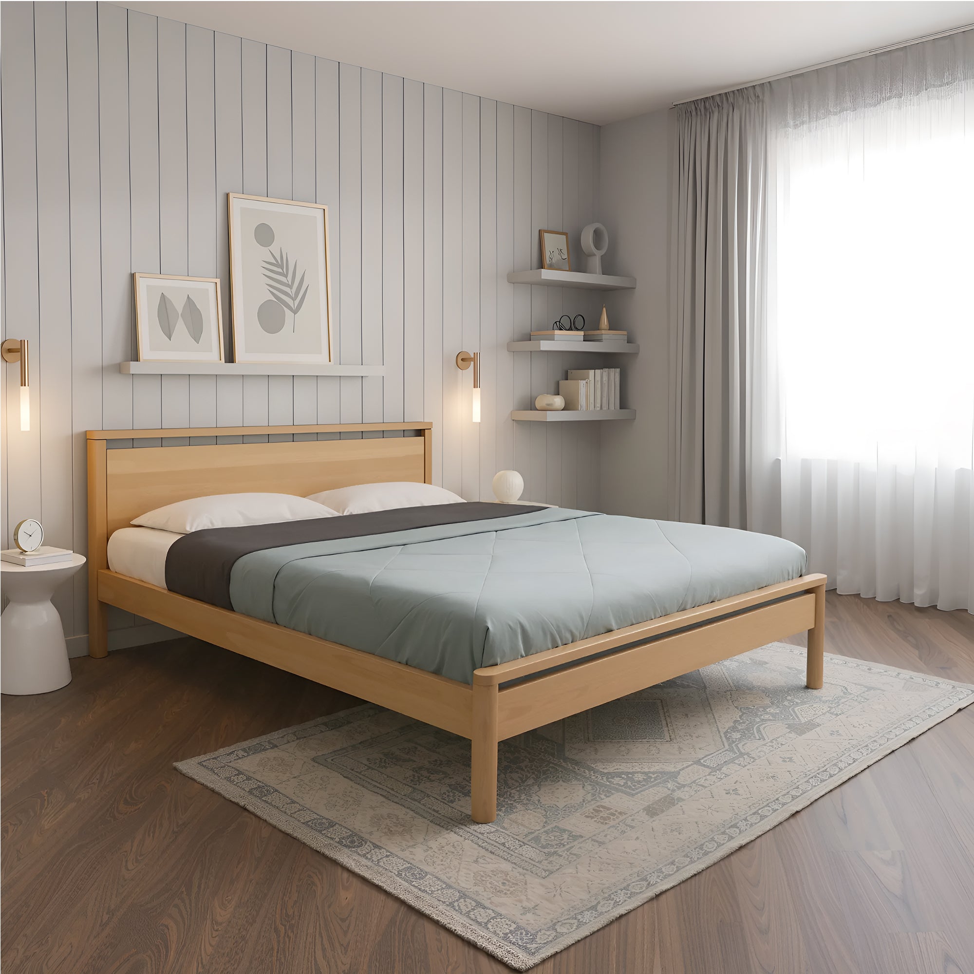 Двоспальне ліжко DROP HARD, бук