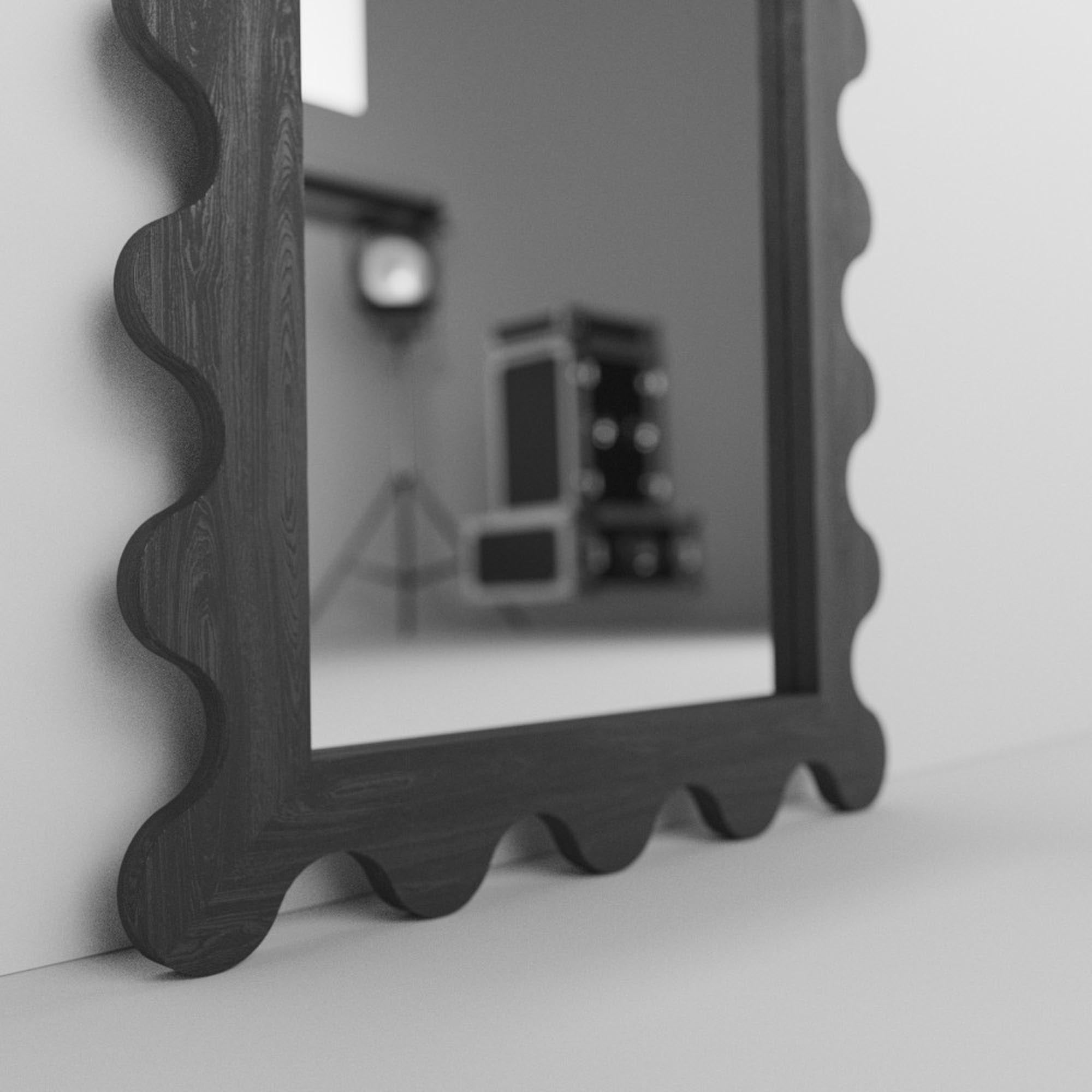 Зеркало KHVYLI N112, из натурального дерева, черного цвета